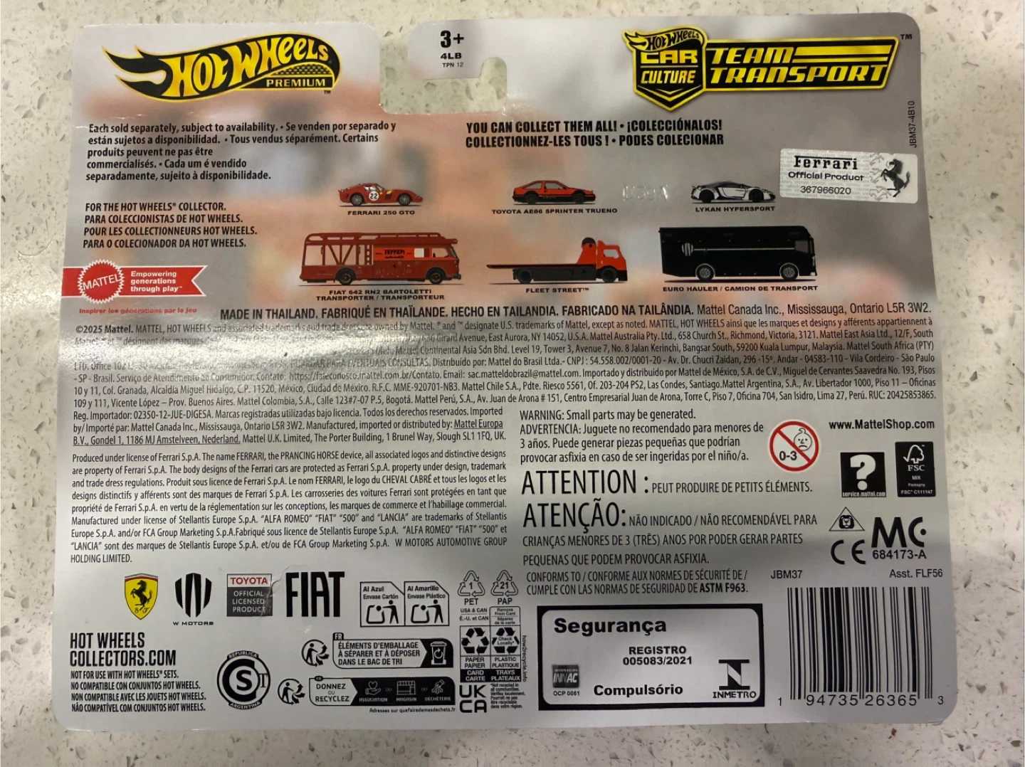 Hot Wheels Ferrari 250 GTO & Fiat 642 RN2 Bartoletti - photo 5