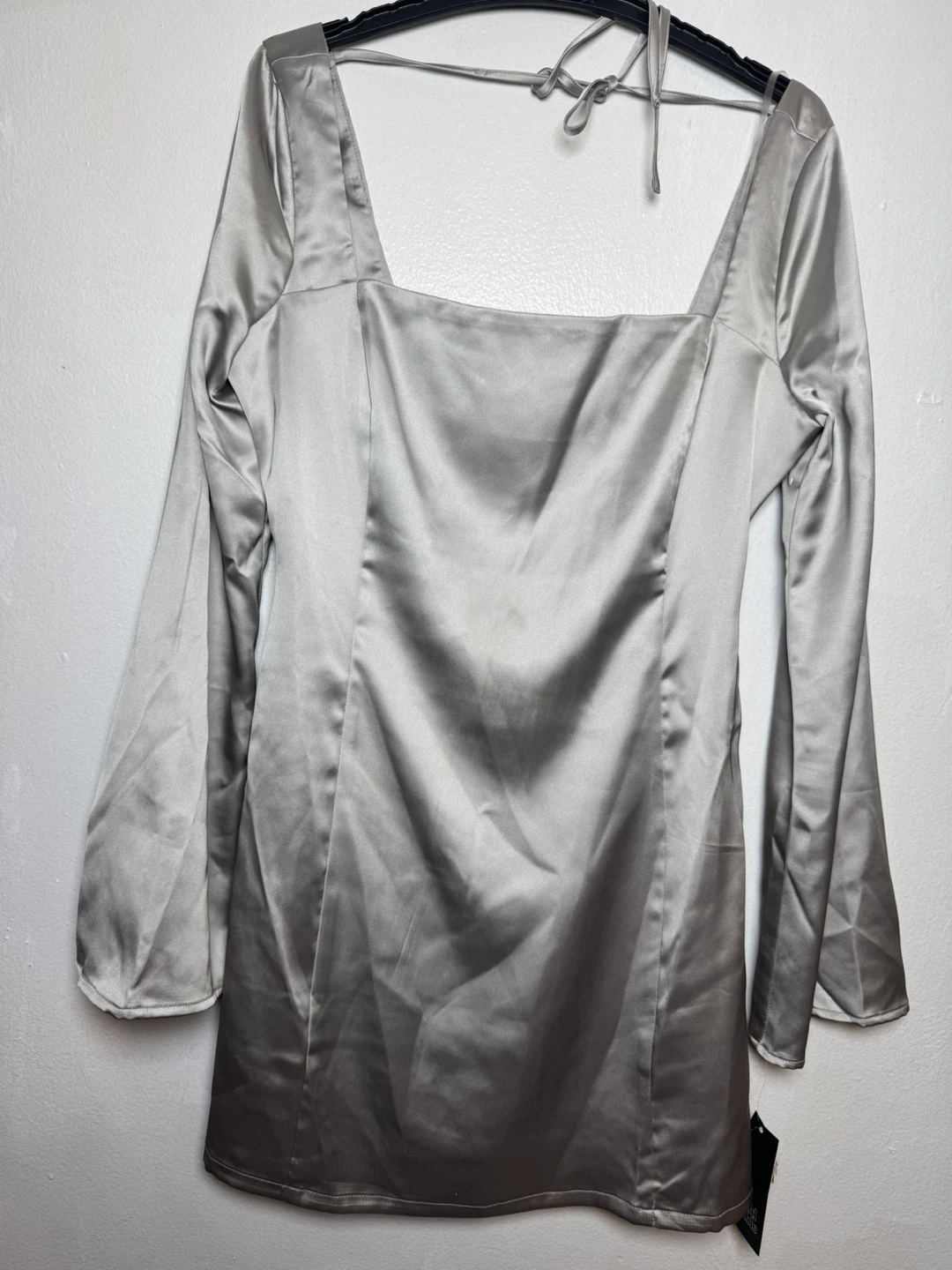 Wild Fable Silver Satin Mini Dress Size M
