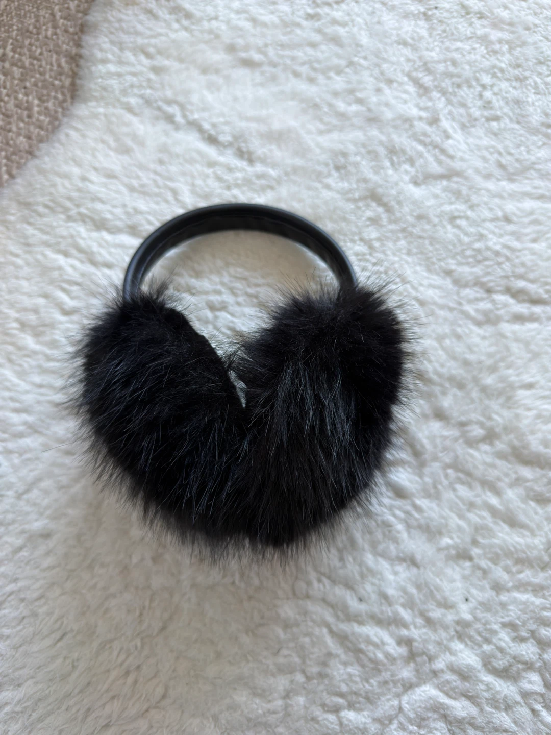 Black Faux Fur Earmuffs