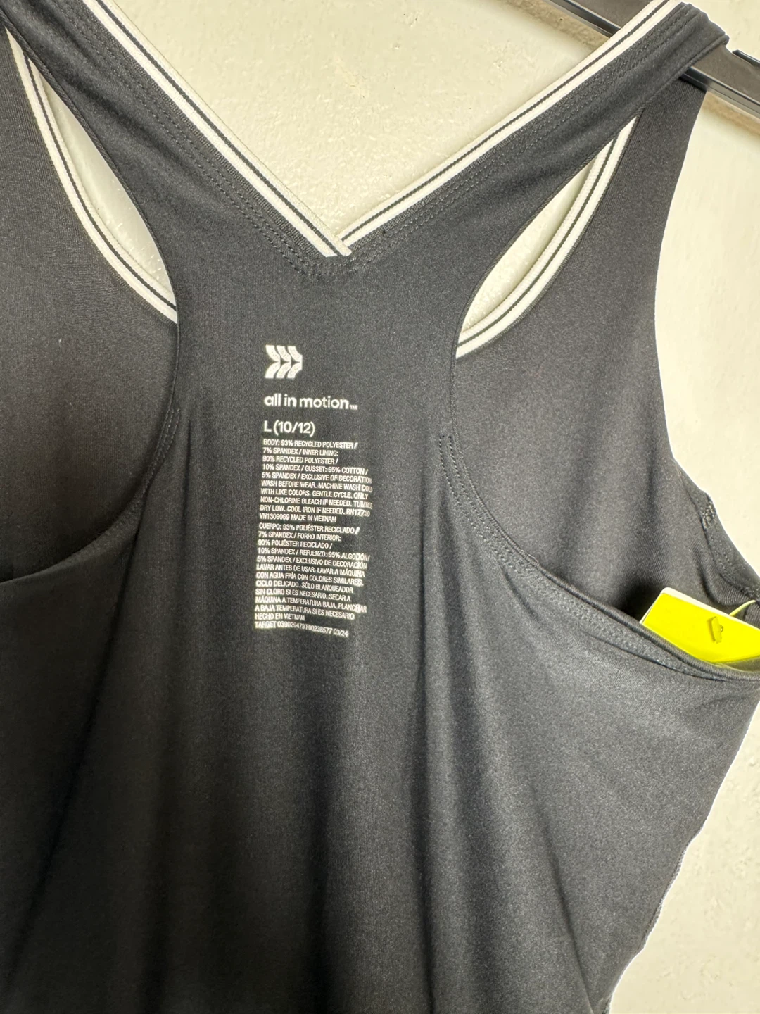 All in Motion Black Athletic Tank Dress Size L (10/12) - photo 5