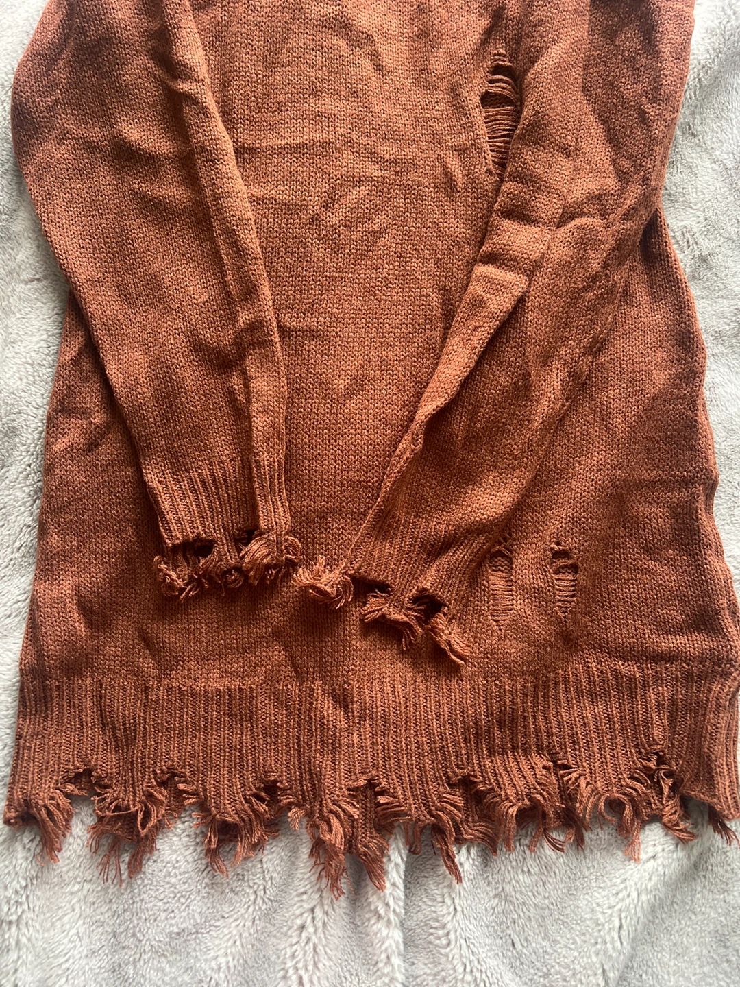 Distressed Knit Mock Neck Sweater Dress - photo 4
