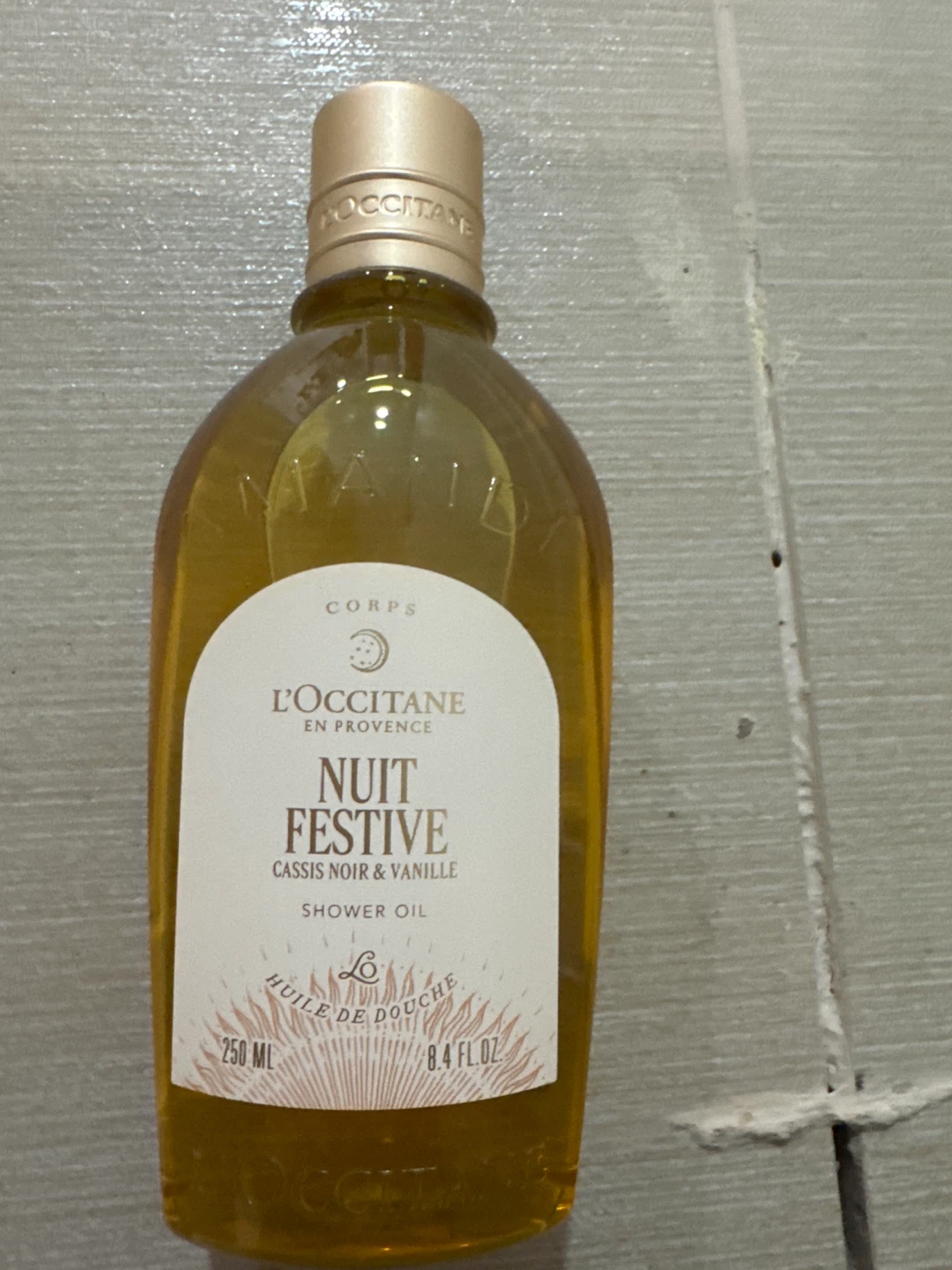 L'Occitane Nuit  Shower Oil - Cassis Noir & Vanille 250 ML