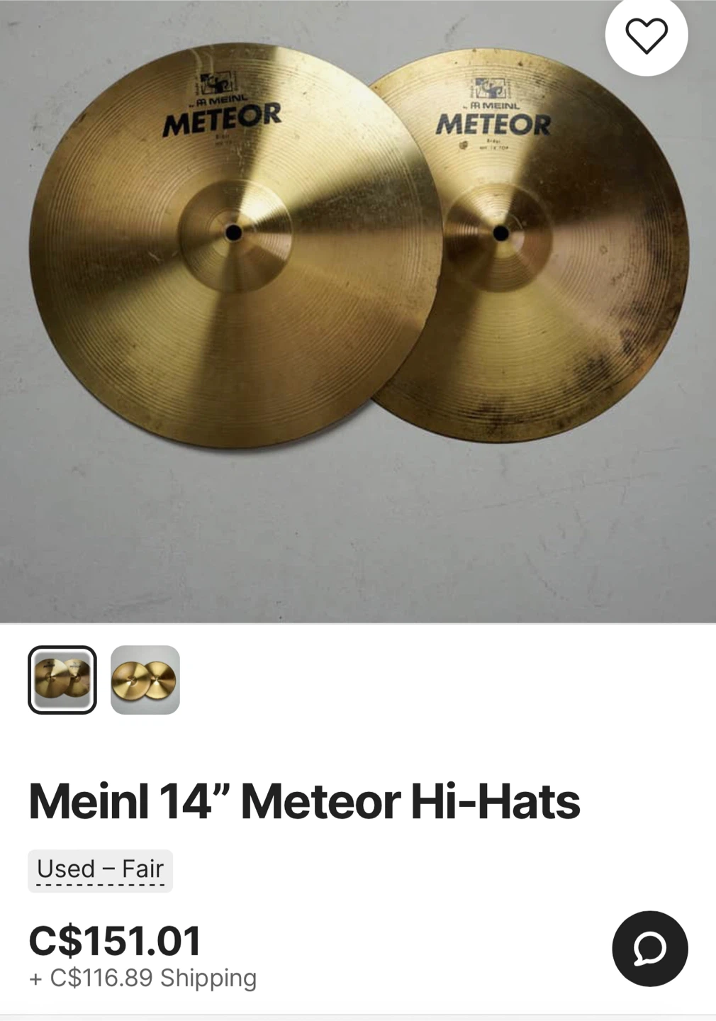 Meteor hi-hat cymbals by MEINL - photo 2