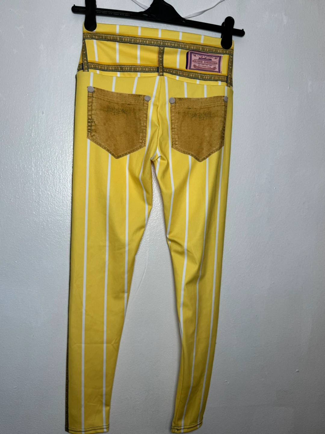 Yellow Striped Leggings