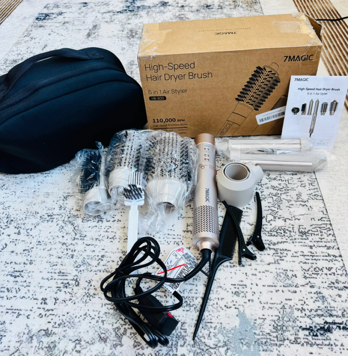 7MAGIC High-Speed Hair Dryer Brush & 6-in-1 Styler