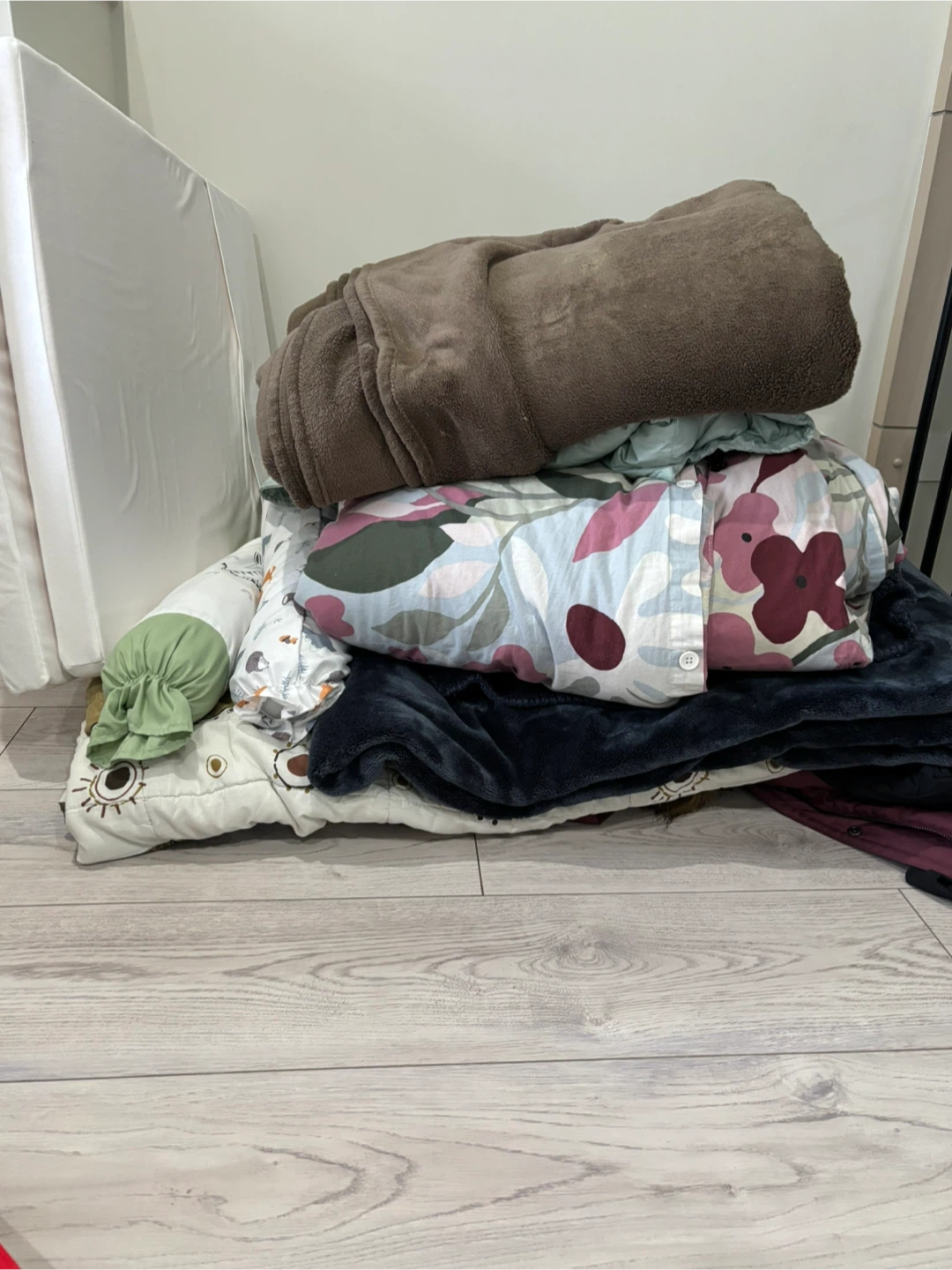 Bundle of Blankets and Linens