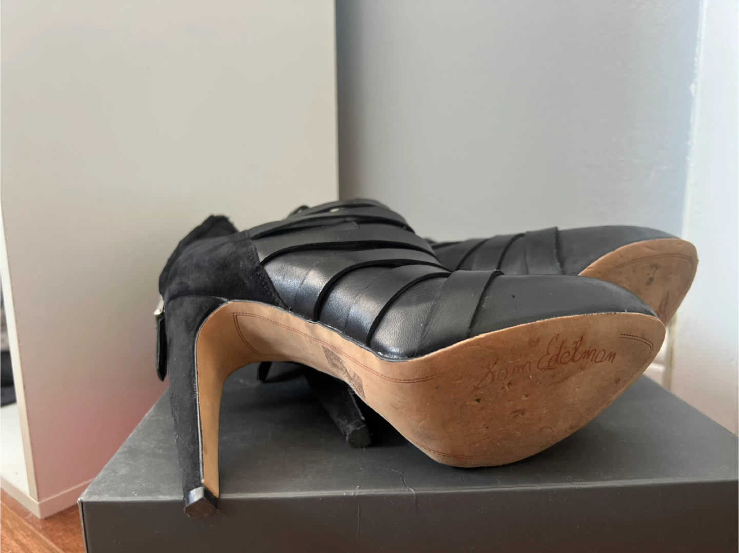 Sam Edelman Kendrick Black Leather Ankle Boots - photo 5
