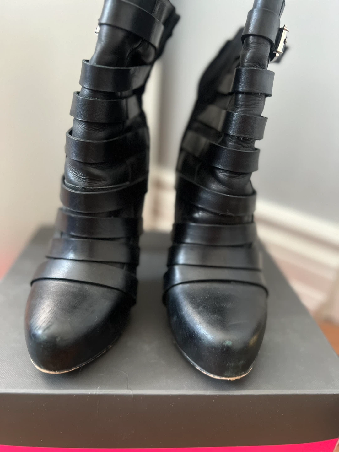 Sam Edelman Kendrick Black Leather Ankle Boots