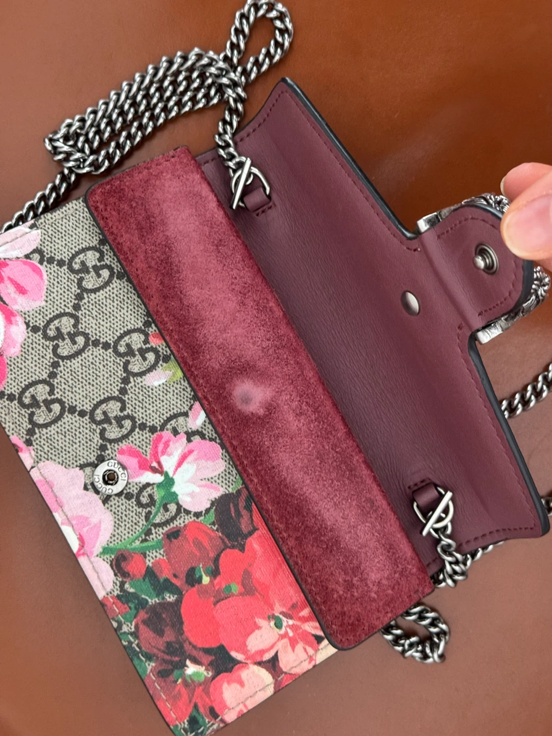 Gucci Floral GG Marmont Chain Wallet - photo 3