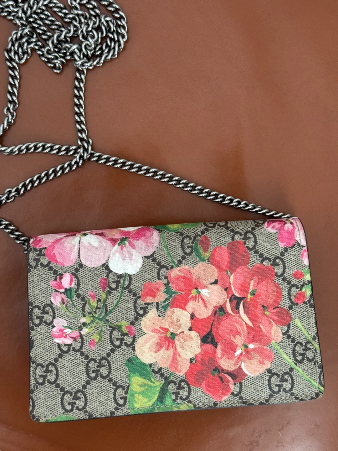 Gucci Floral GG Marmont Chain Wallet - photo 2