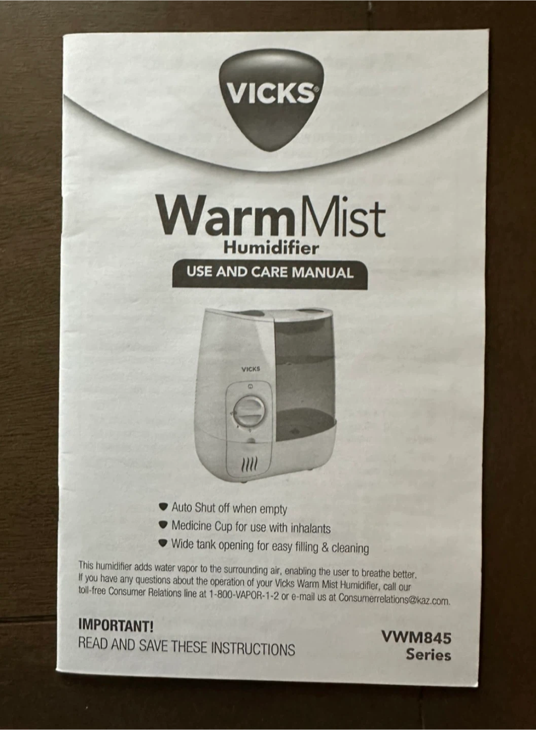 Vicks warm mist humidifier - photo 3