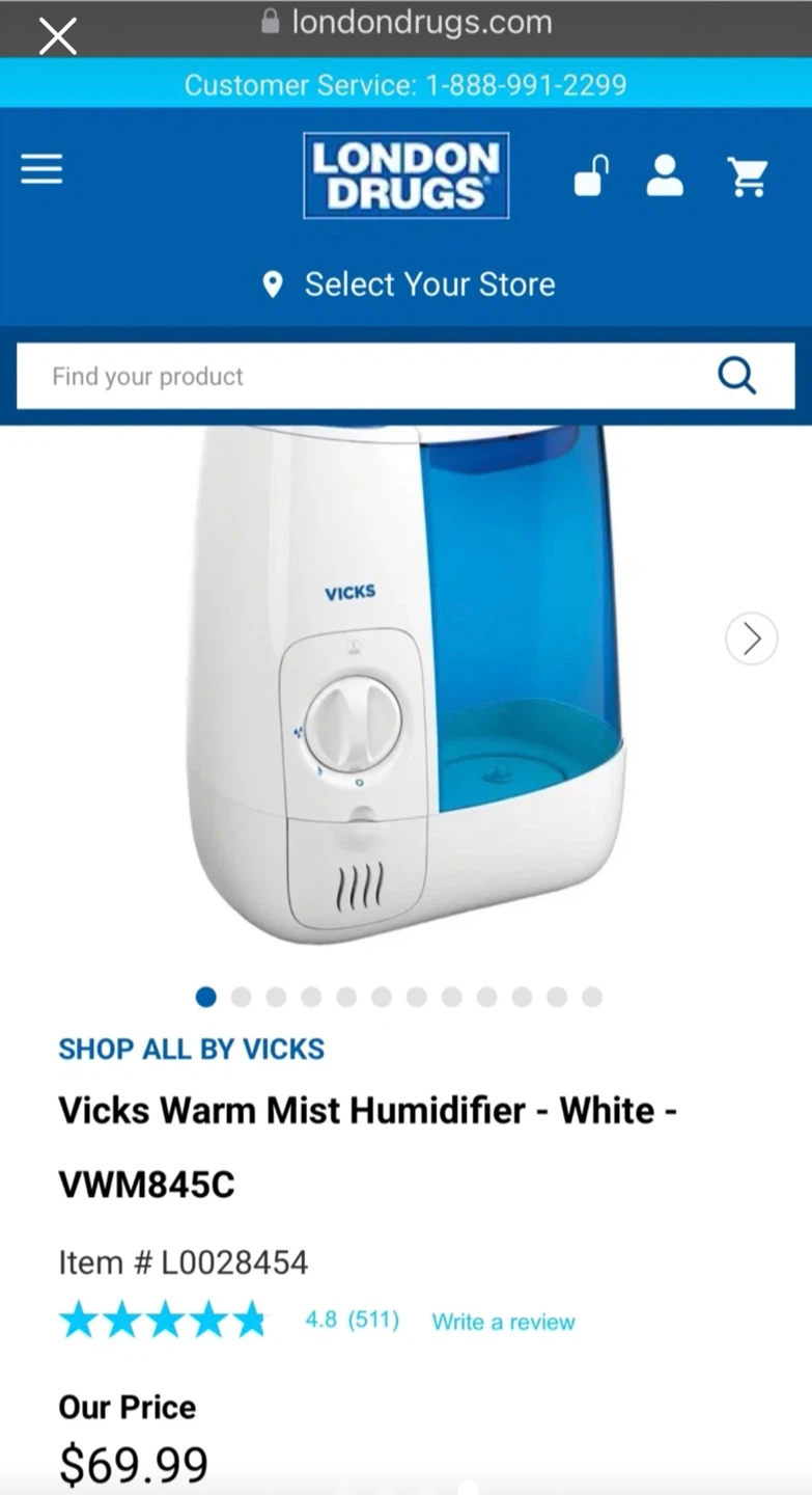 Vicks warm mist humidifier - photo 4