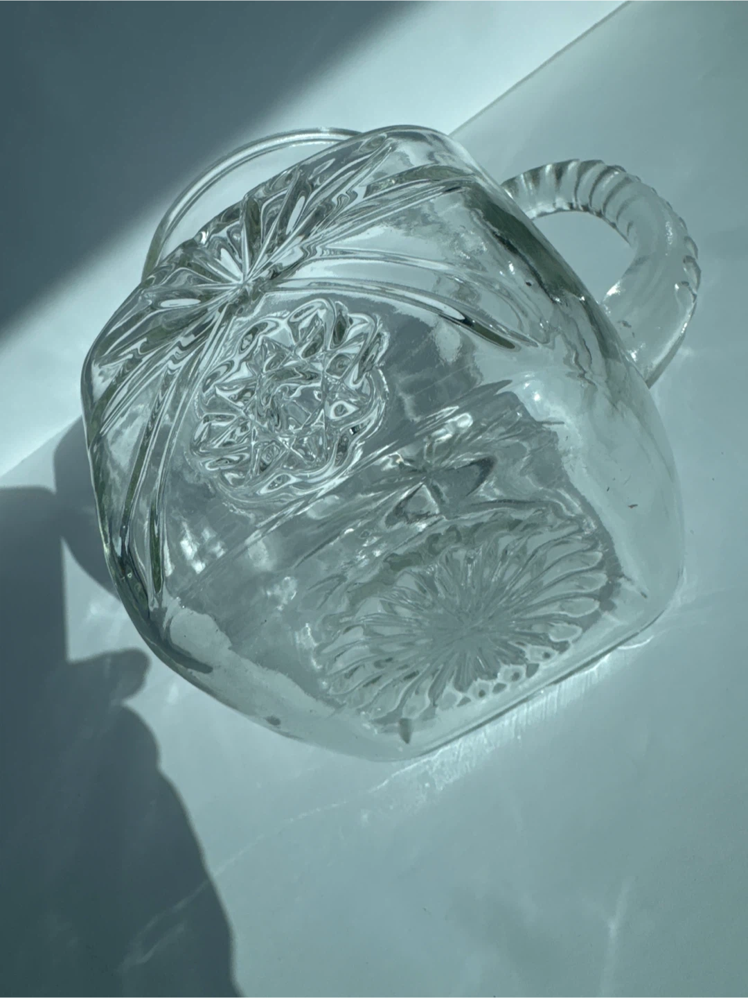 Vintage 50s Starburst Glass Pitcher Water Jug 🏆 - photo 3