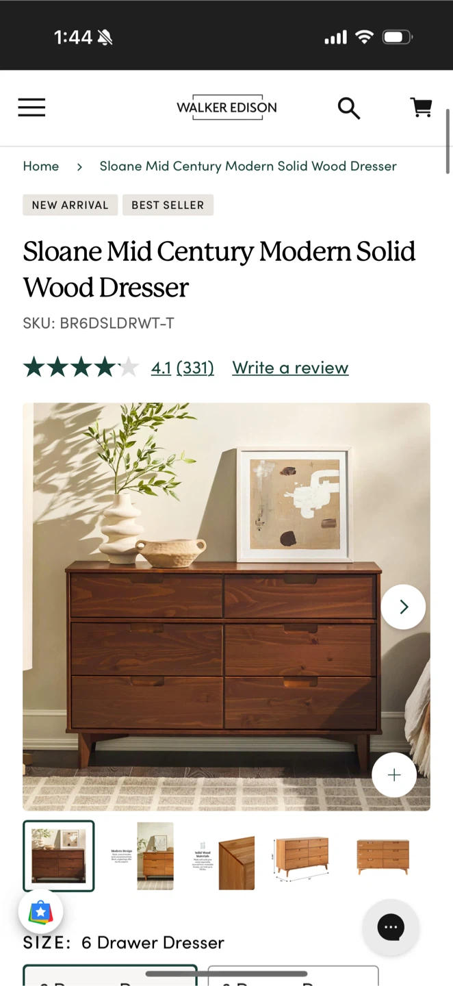 Solid Wood Dresser
