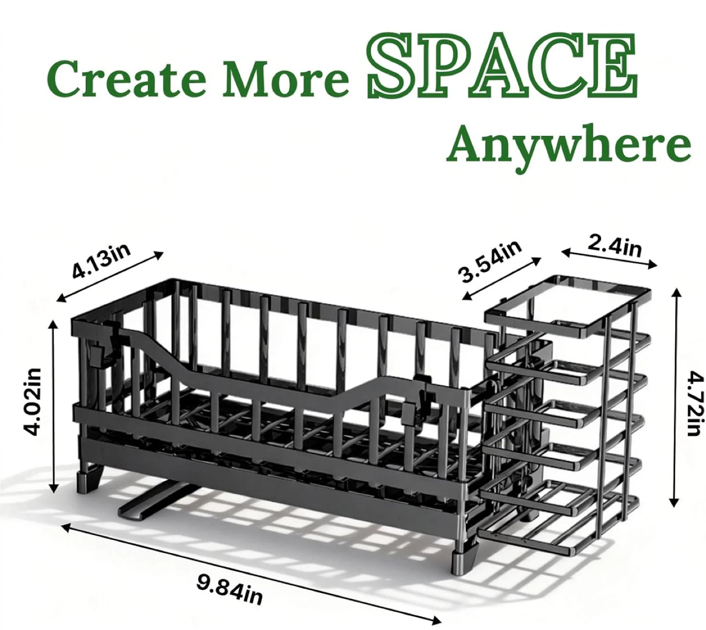Black Metal Dish Drying Rack - photo 2