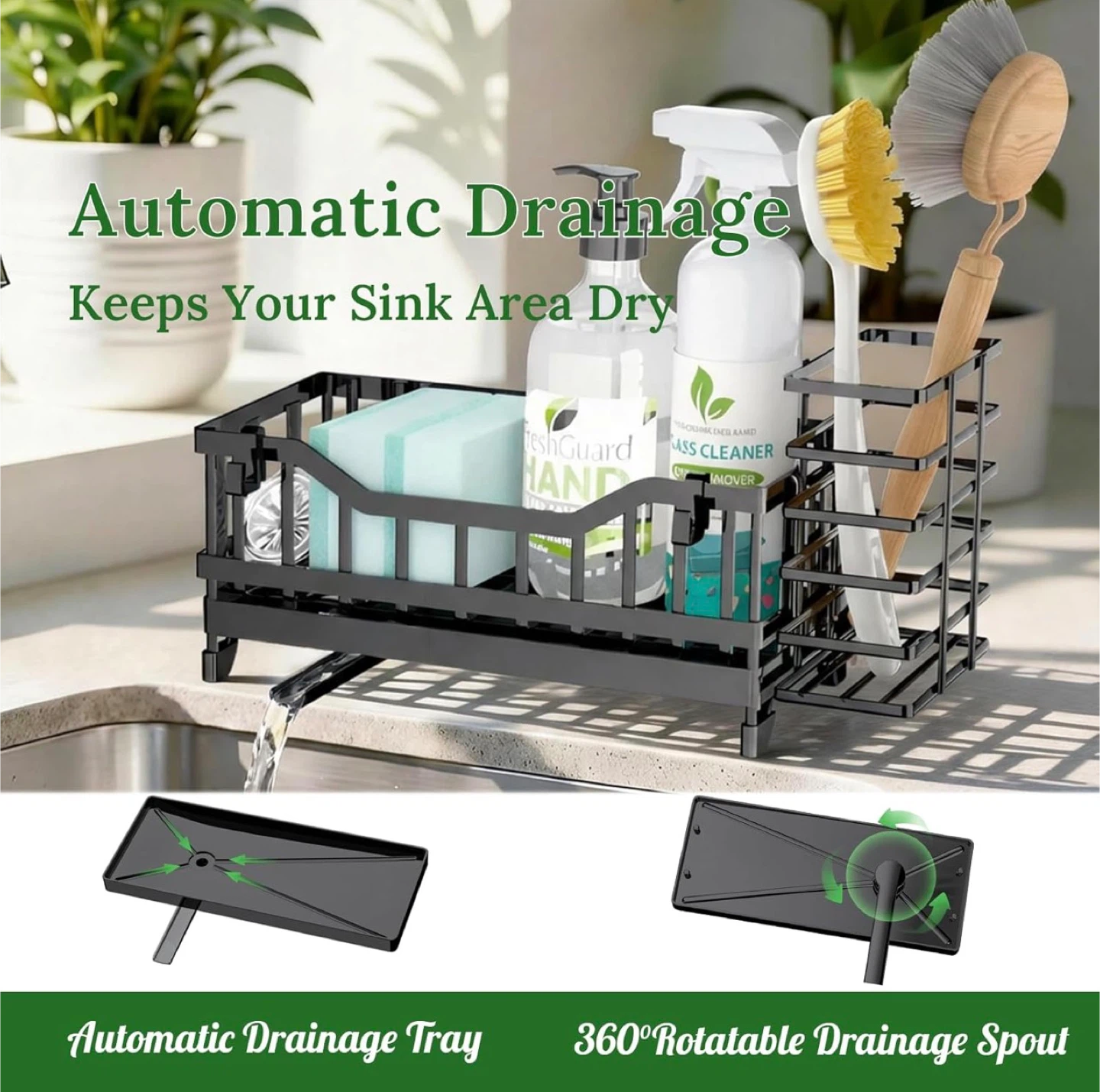 Black Metal Dish Drying Rack - photo 3