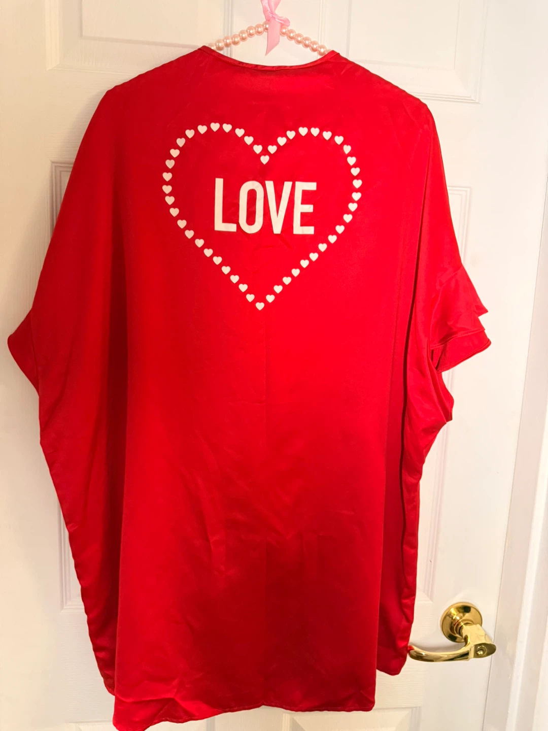 Victoria's Secret Red "LOVE" Heart Kimono Robe - photo 2