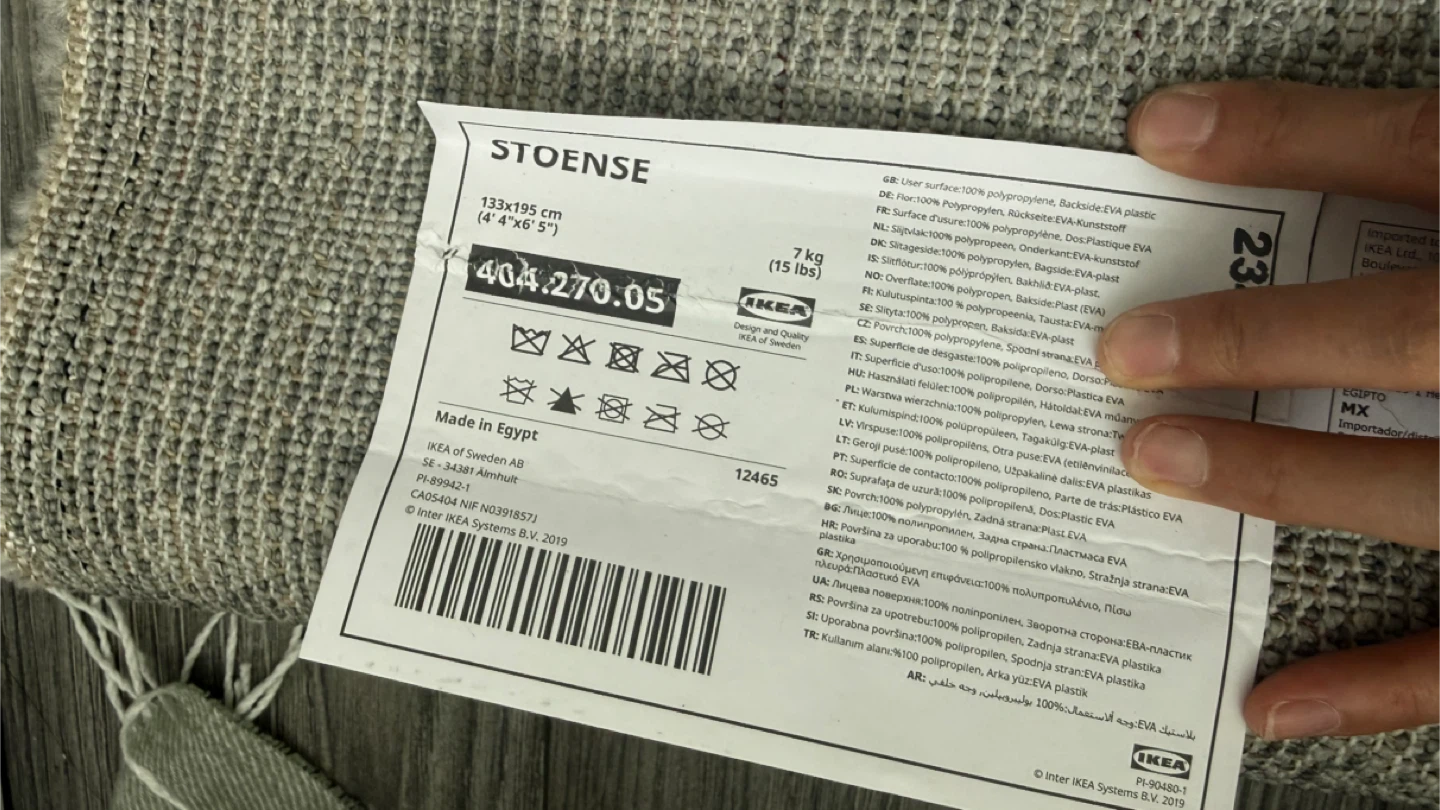IKEA STOENSE Rug - Grey 133x195 cm - photo 2