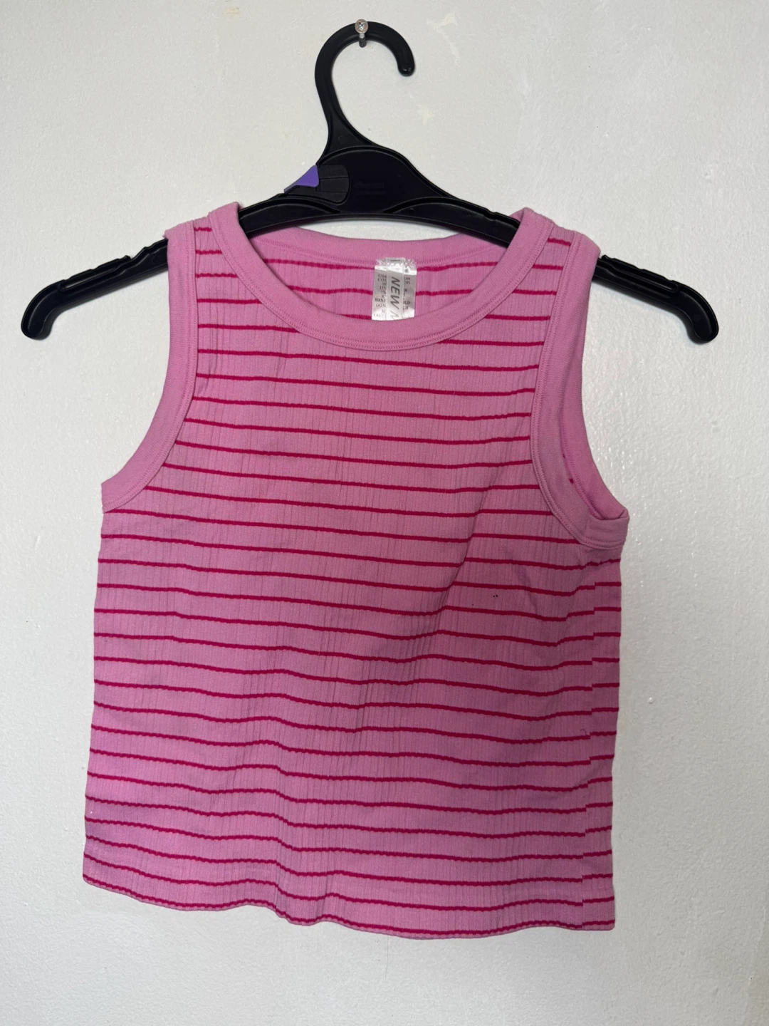 Pink Striped Tank Top XL