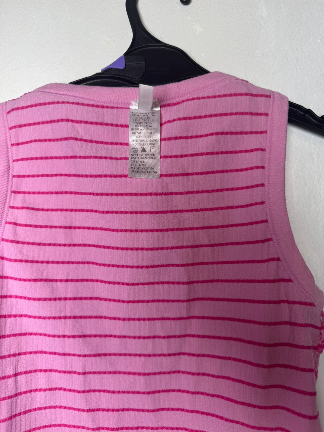 Pink Striped Tank Top XL - photo 3