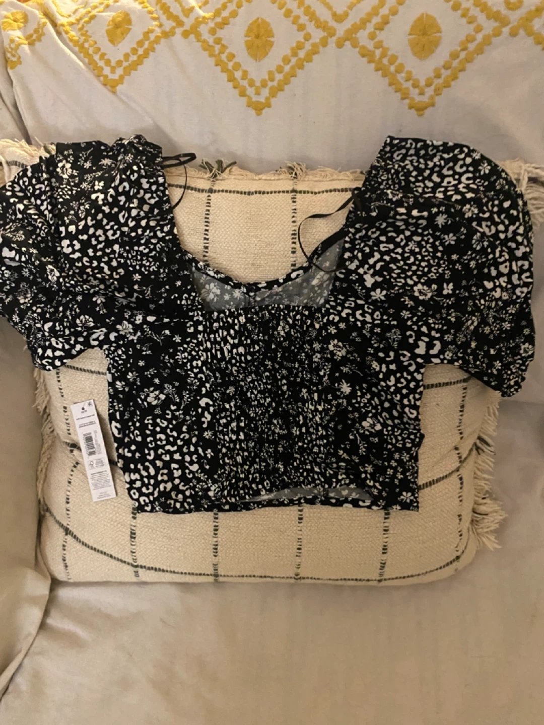 White Mark Puff Sleeve Corset Top - photo 2