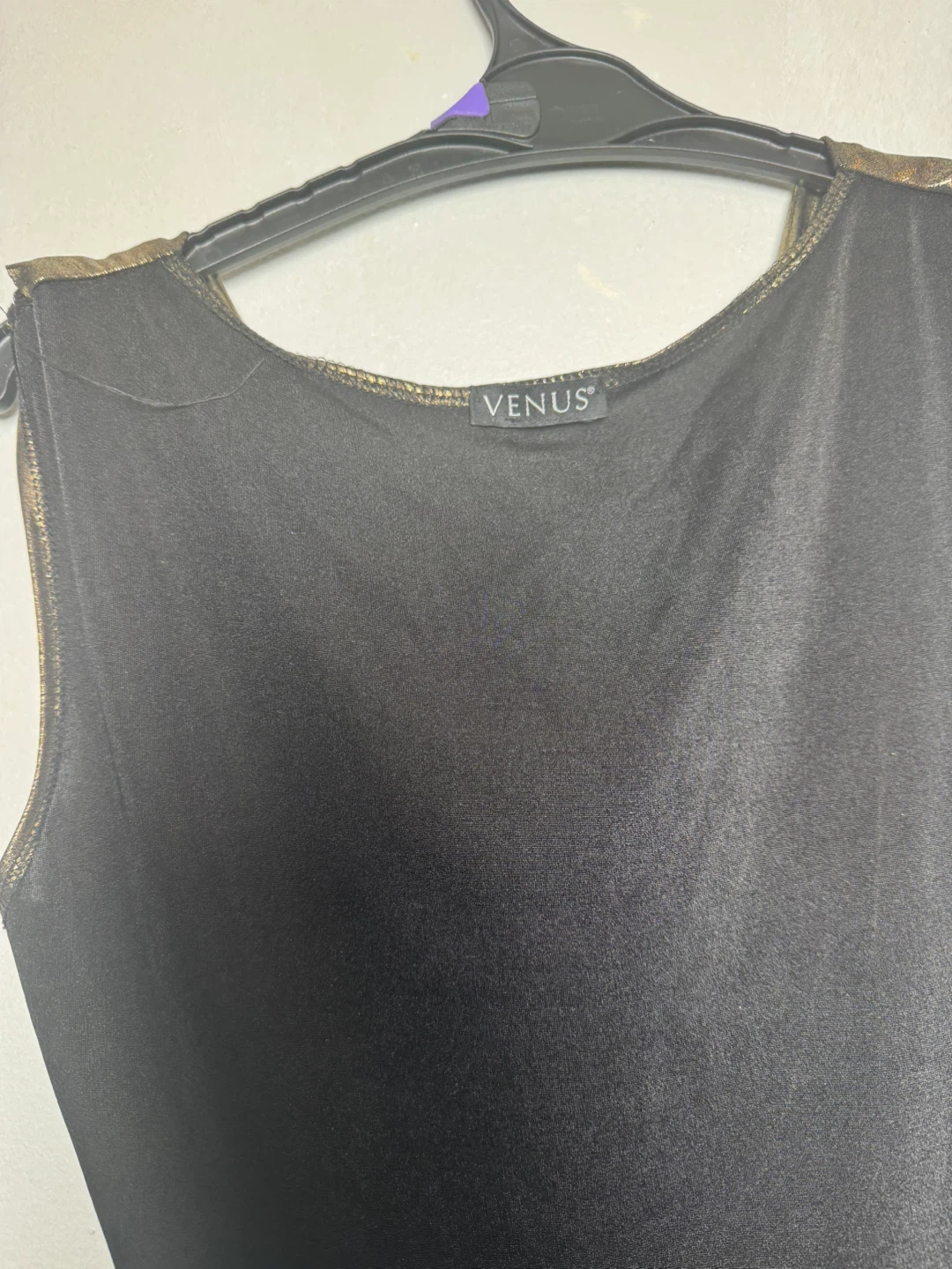 Venus Gold Metallic Cowl Neck Dress - photo 3