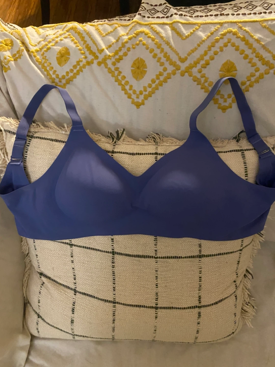 Blue Wireless Comfort Bra