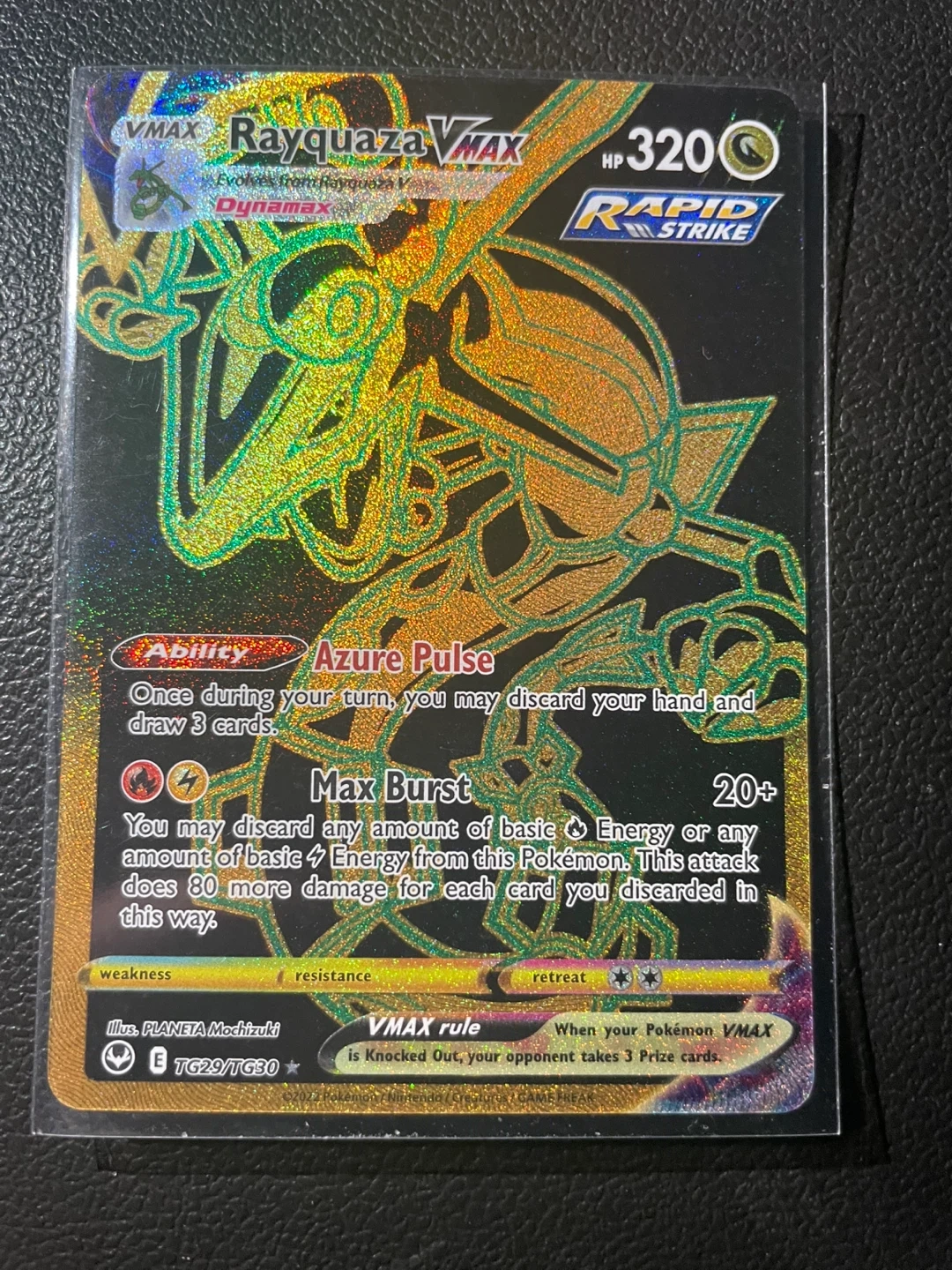 rayquaza vmax pokemon card value Rayquaza VMAX #TG20 EXTENDED ART Raycardza making it a rare and impressive collectible for fans of the tabletop game. Pokemon Rayquaza VMAX Gold Card