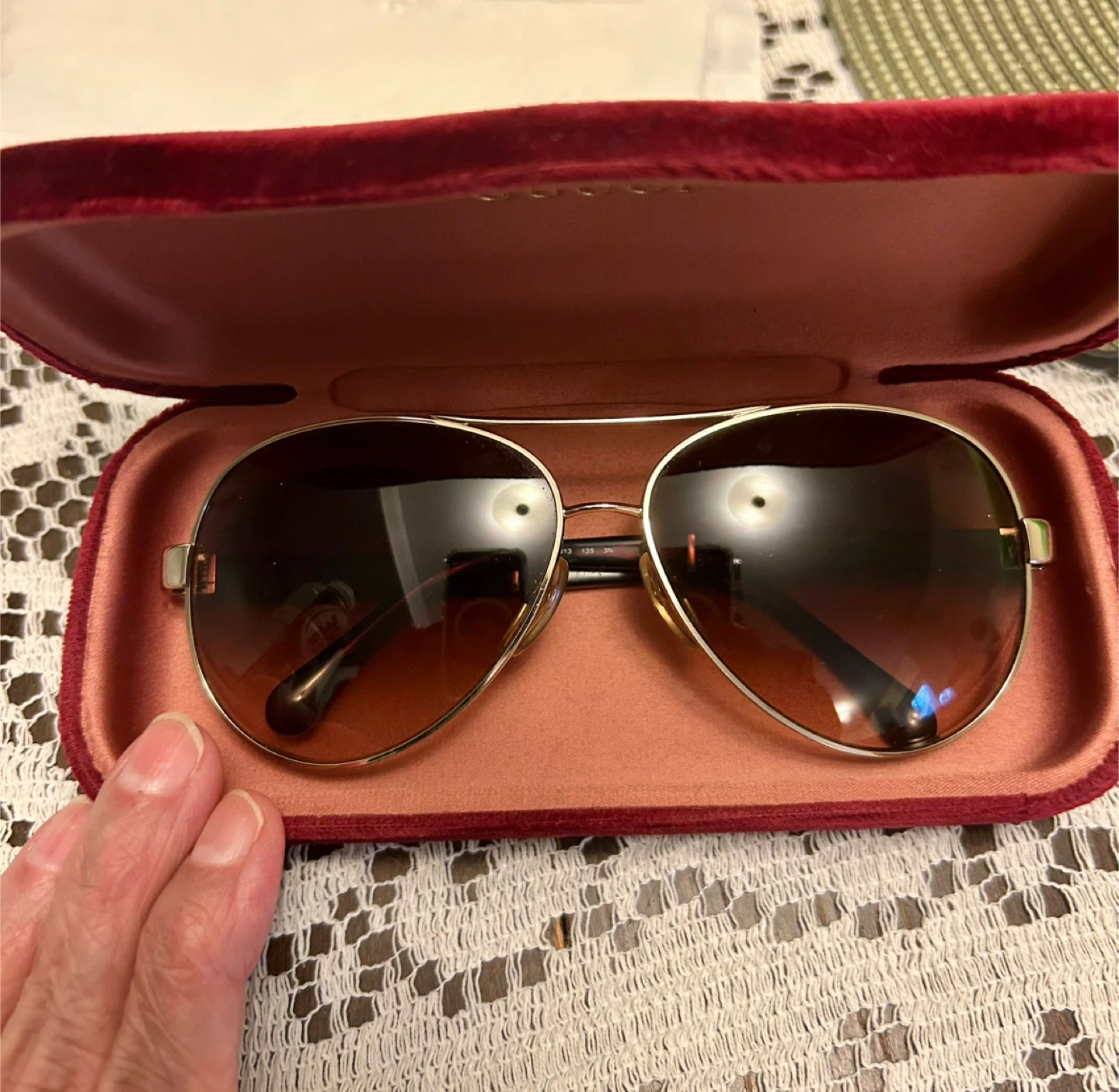 Chanel pilot aviator sunglasses authentic quilted