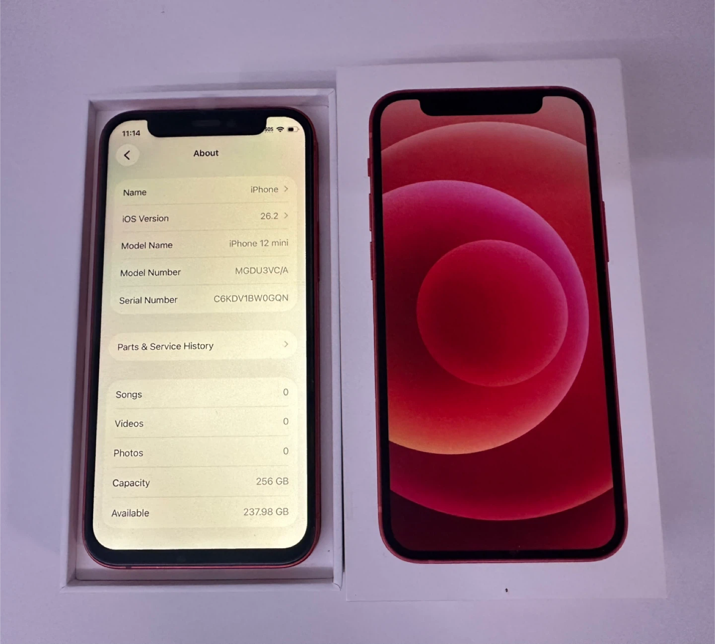 Apple iPhone 12 Mini 256GB Red (Unlocked) Dual Sim - photo 5