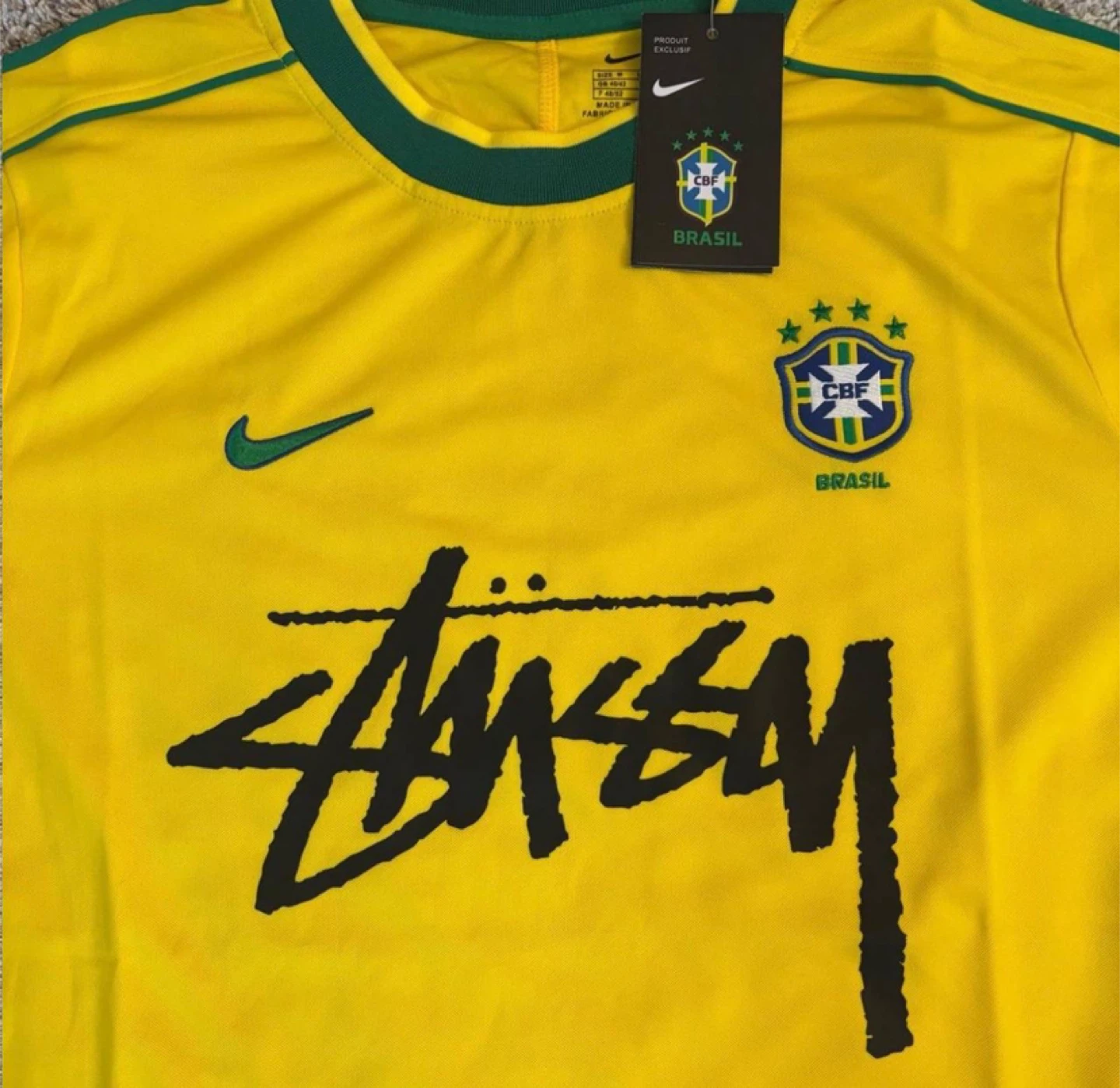 Brazil Nike Stussy Yellow Jersey – All Sizes - photo 2
