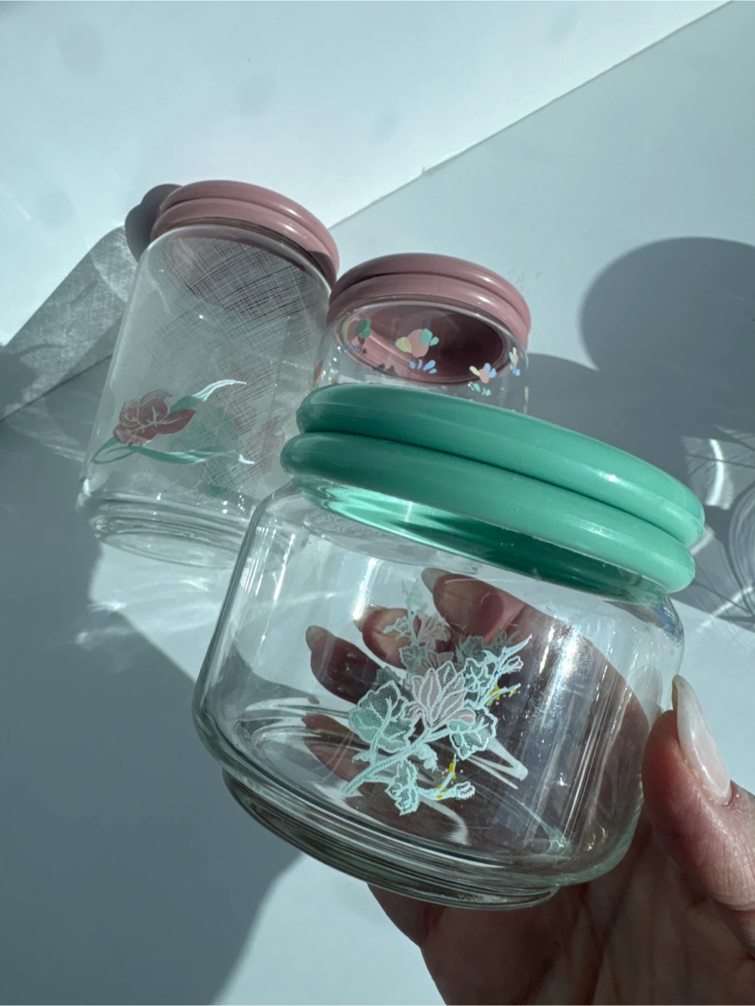 Vintage 80s Glass Storage Jars with Lids 🏆 - photo 5