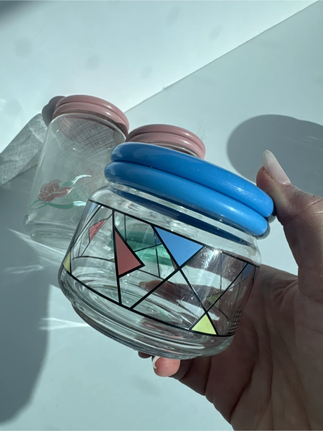 Vintage 80s Glass Storage Jars with Lids 🏆 - photo 4