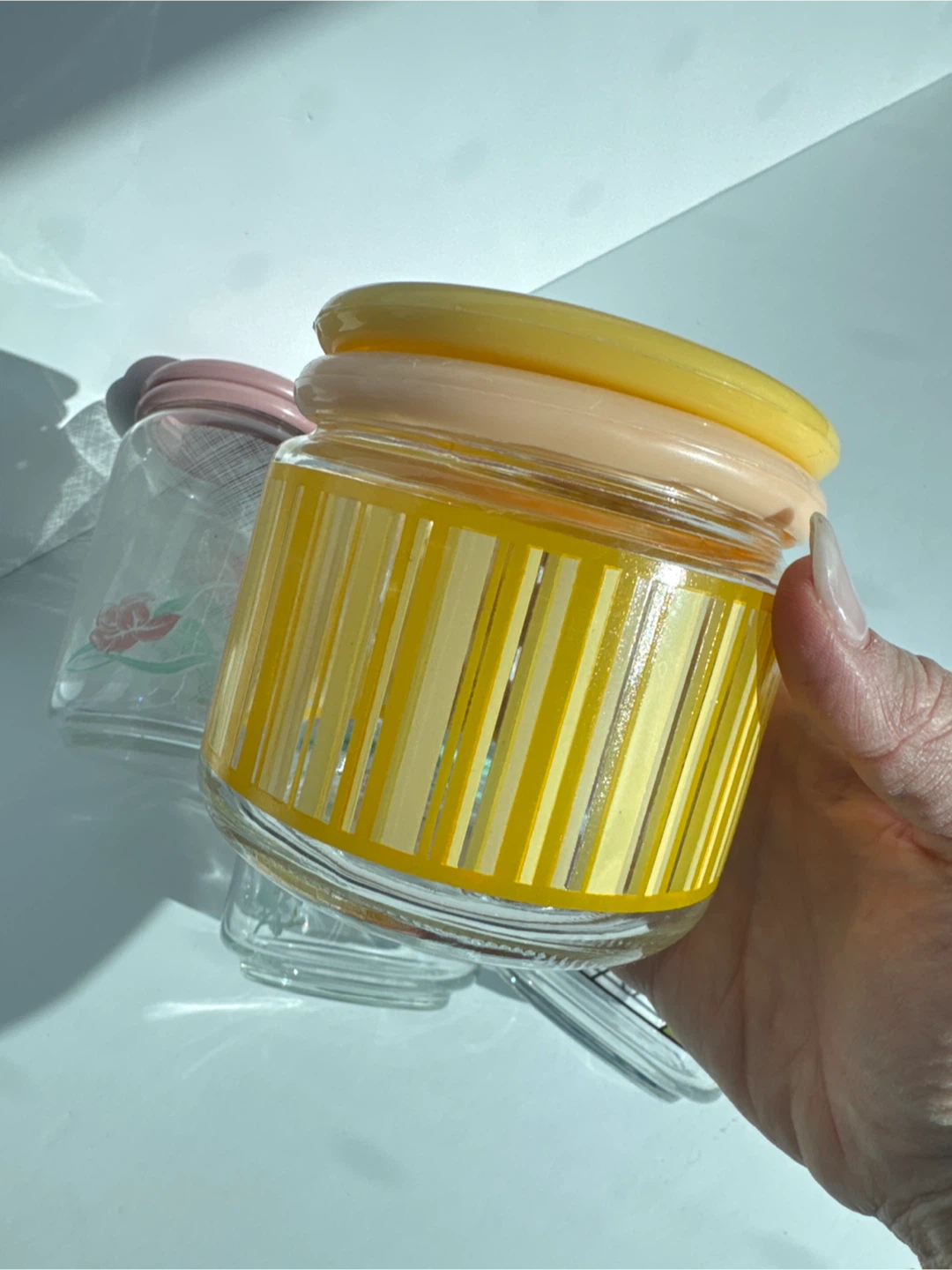 Vintage 80s Glass Storage Jars with Lids 🏆 - photo 3