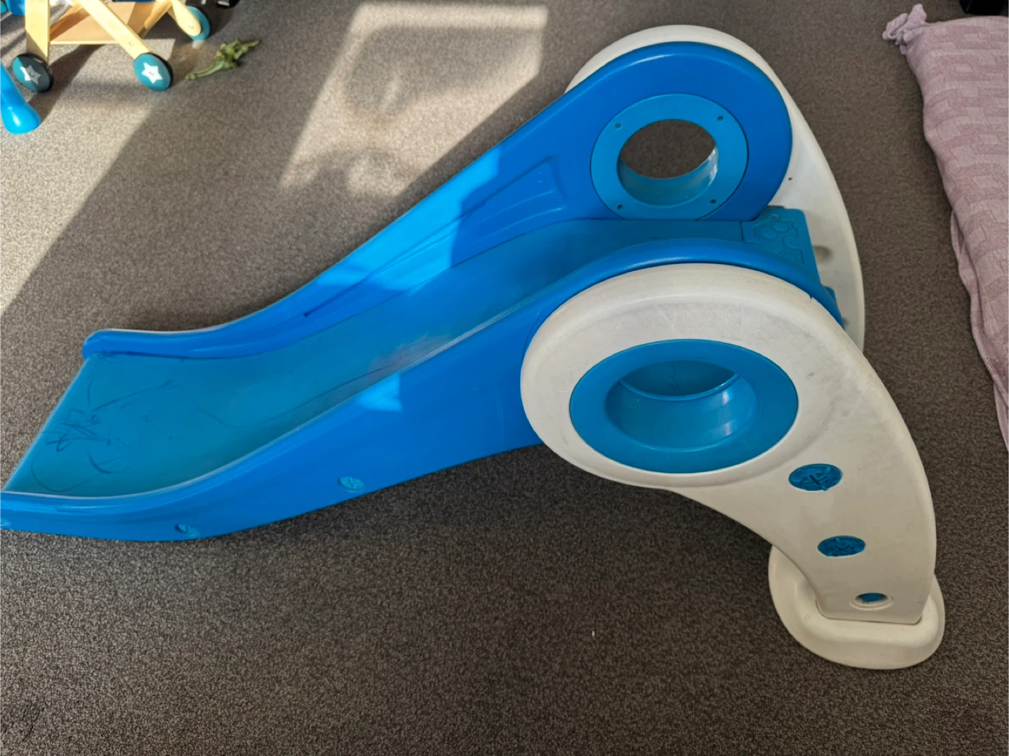 Blue Plastic Children's Slide - photo 2
