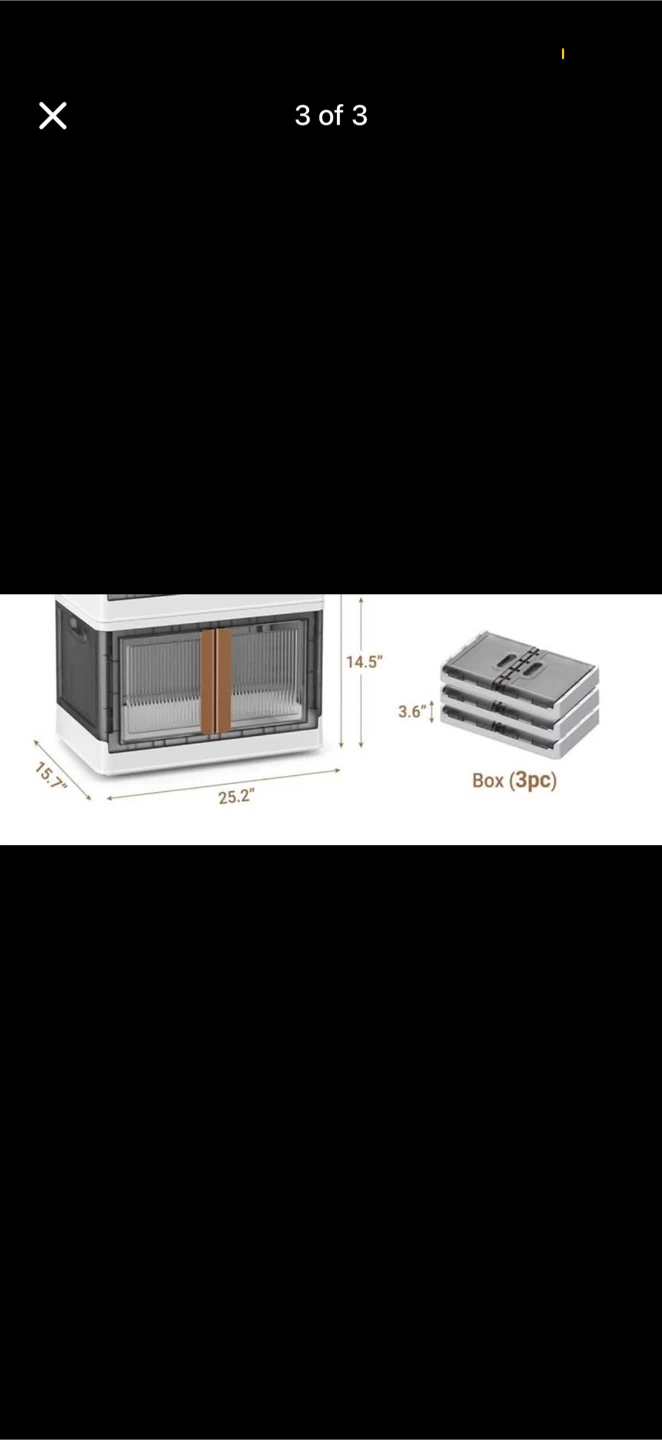 Folding Storage Box - White & Clear - photo 5