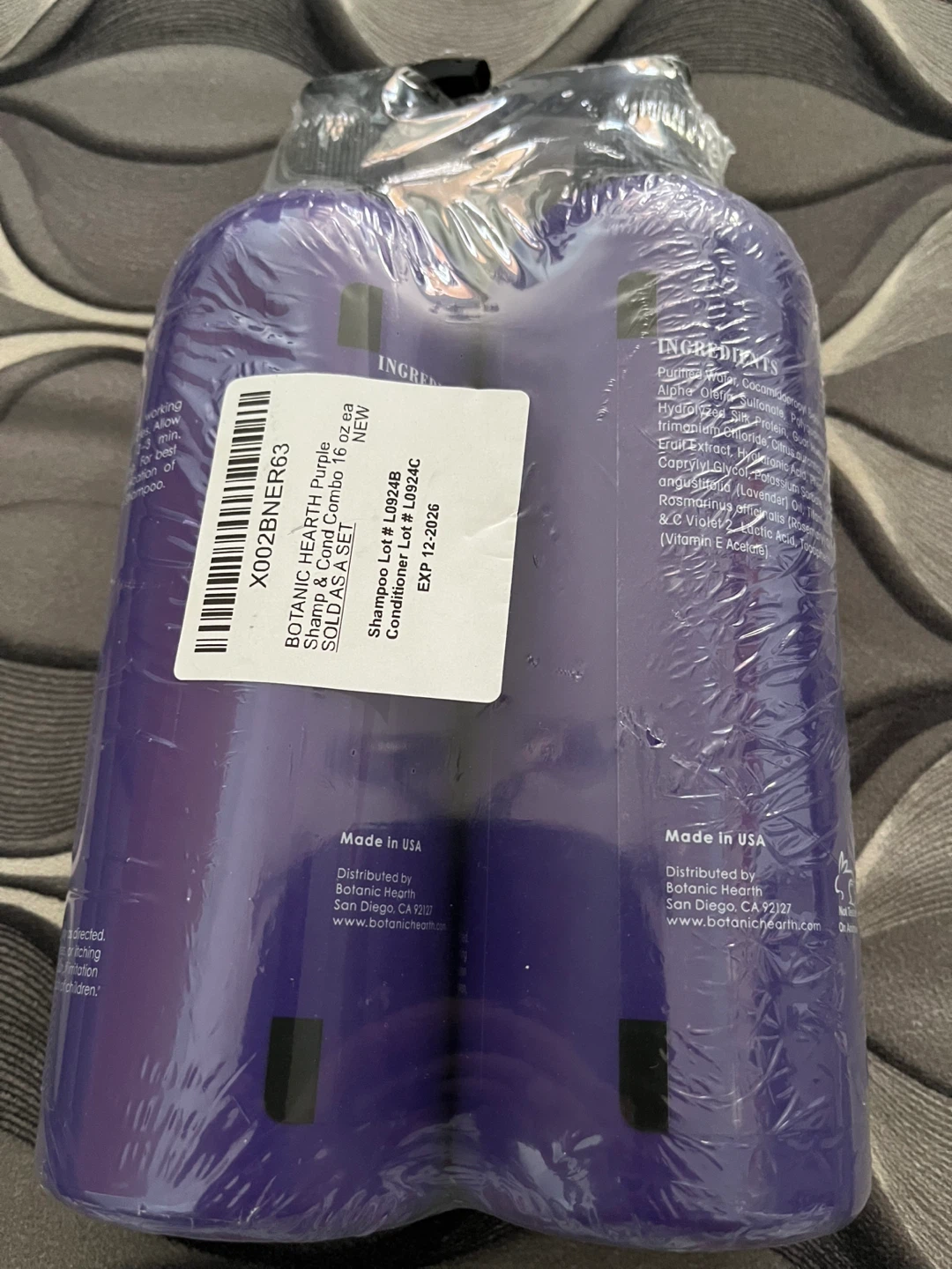 Biotanic Hearth Purple Shampoo & Conditioner Set - 16 oz each - photo 3