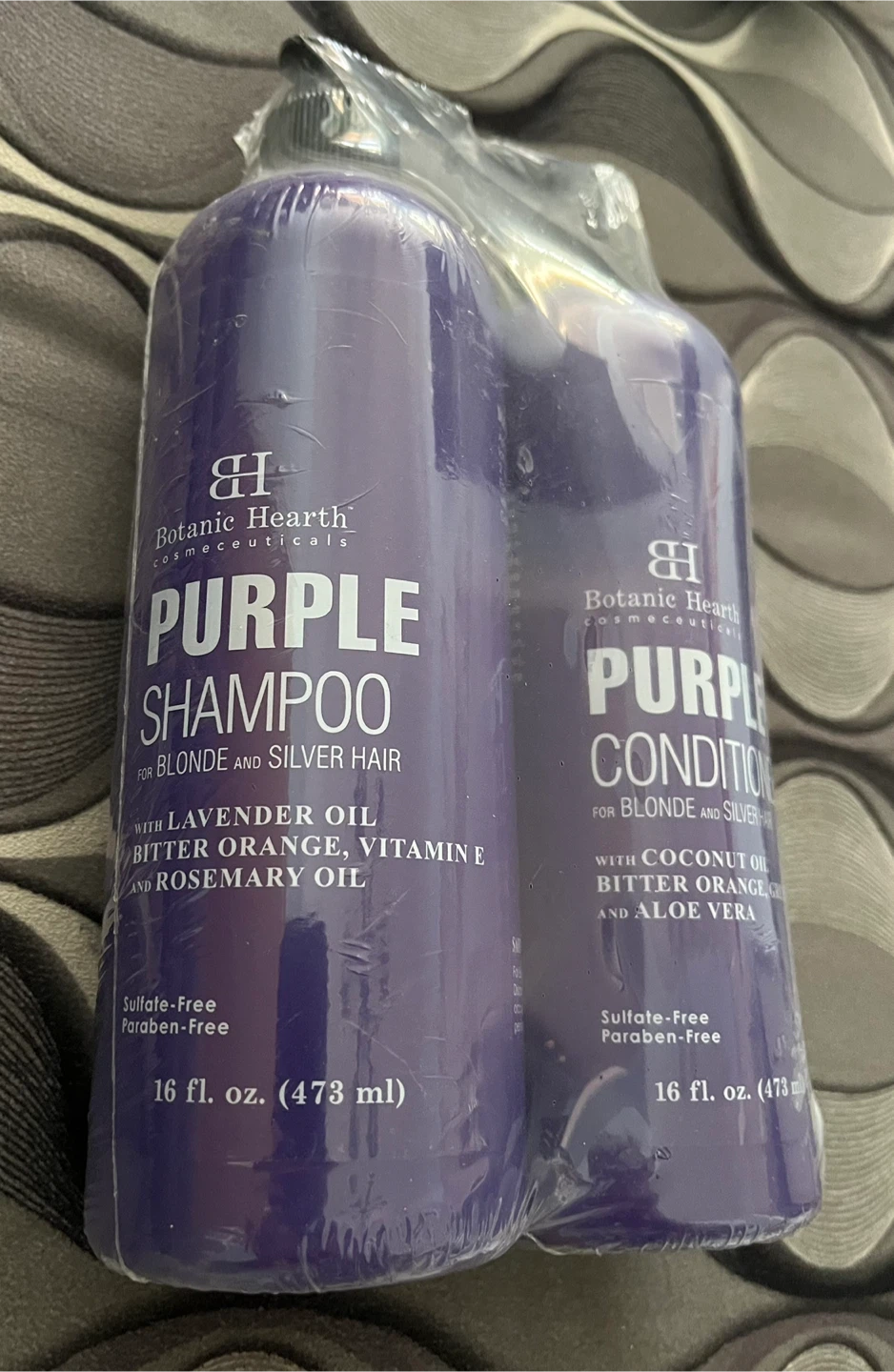 Biotanic Hearth Purple Shampoo & Conditioner Set - 16 oz each