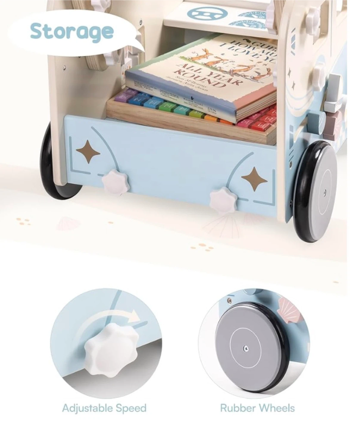 Wooden Activity Walker & Stroller for Toddlers - photo 2