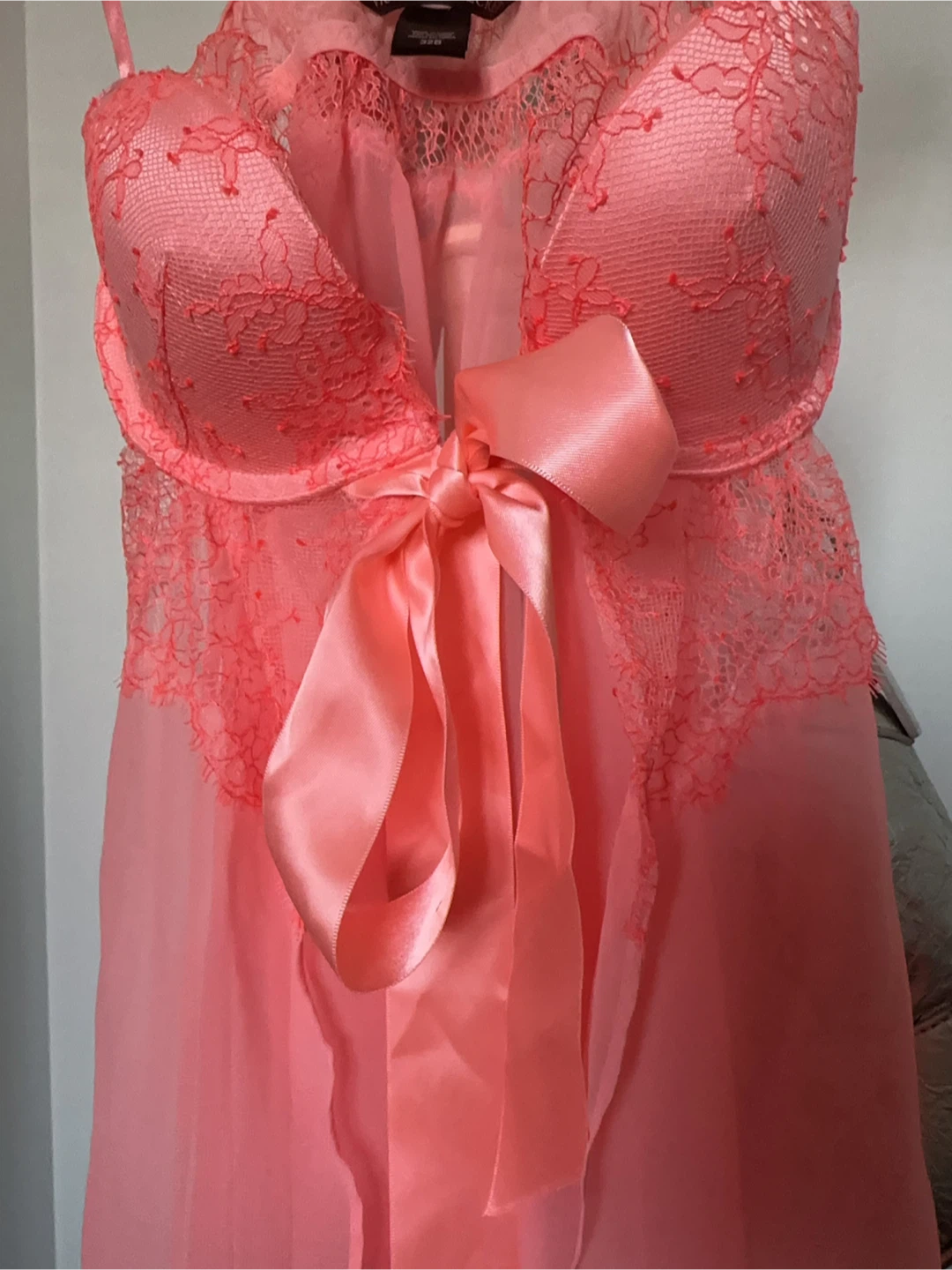 Victoria's Secret Pink Lace Babydoll Lingerie 32B - photo 3