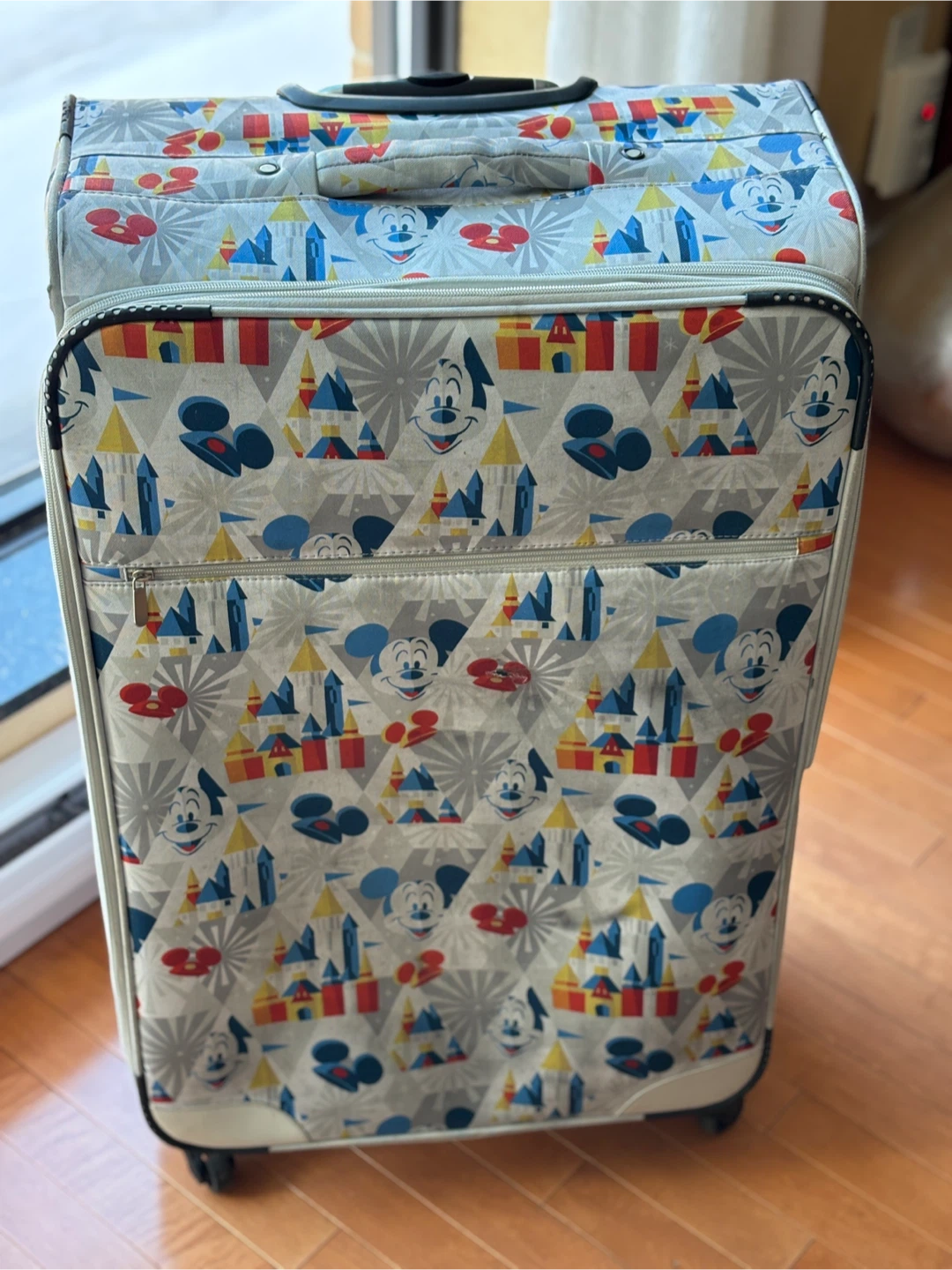 Disney Mickey Mouse Castle Print Luggage