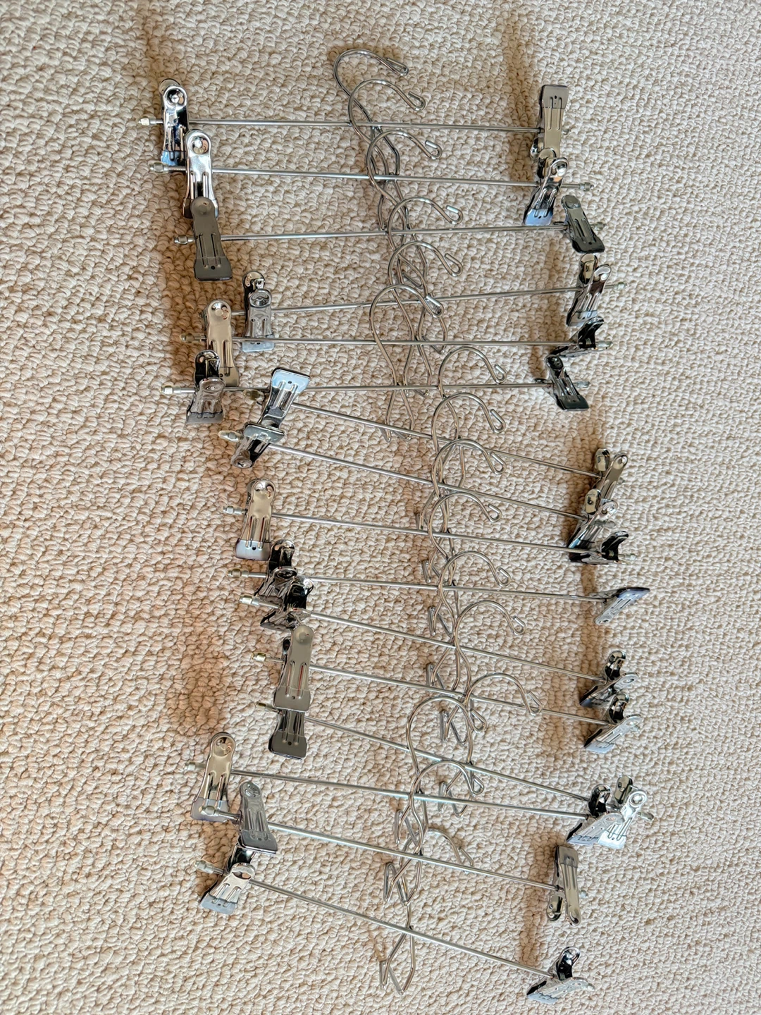 16 Metal Pants Hangers with Clips