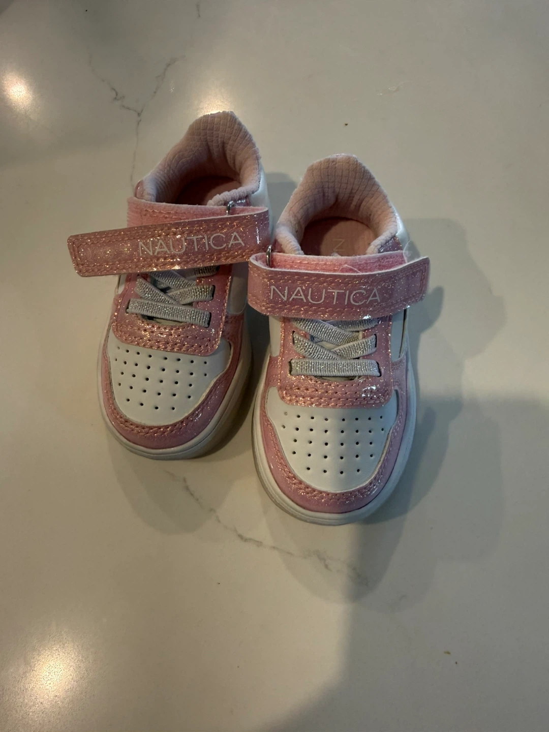 Nautica Kids Pink & White Sneakers Size US 5