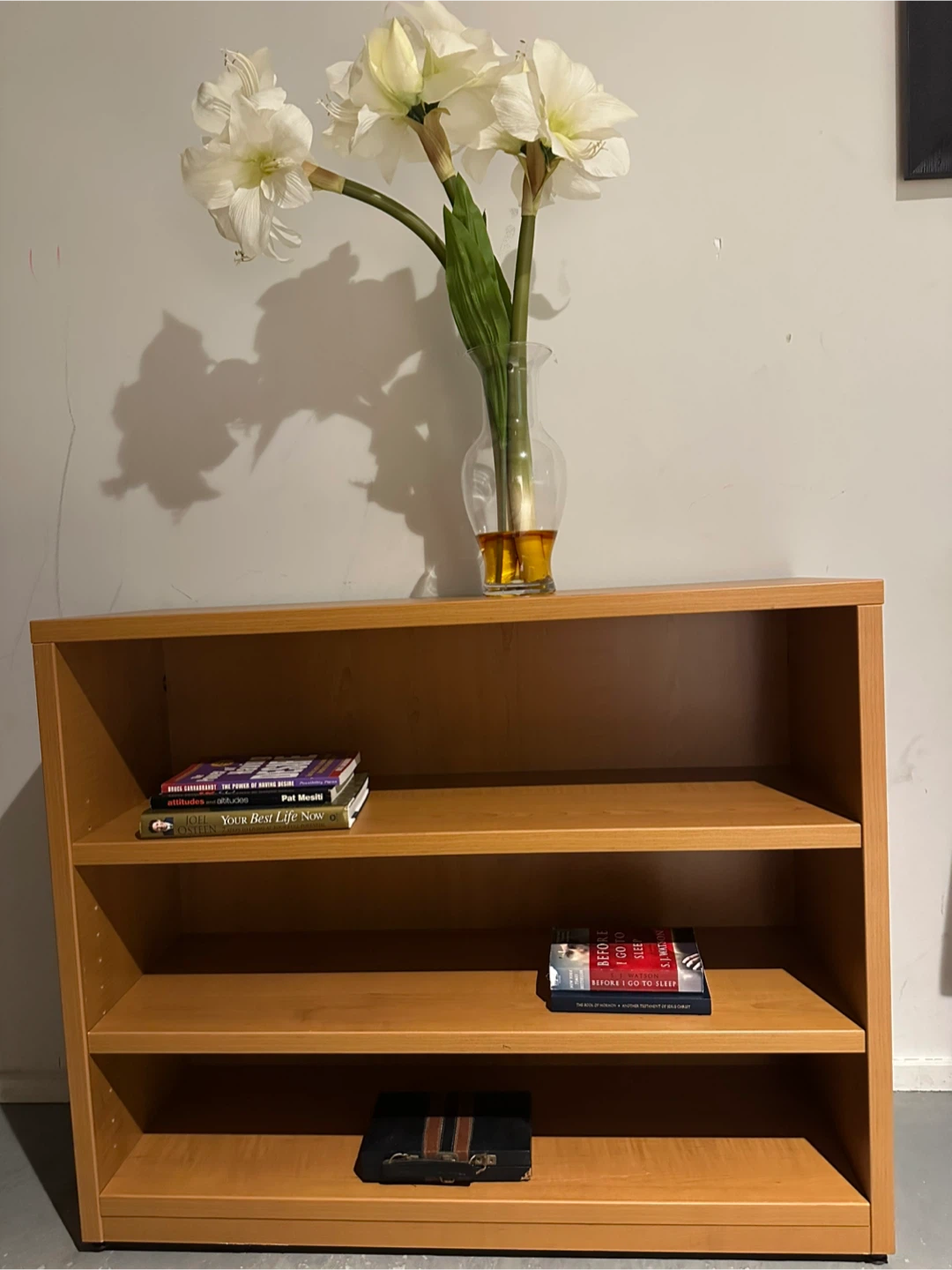 3-Shelf Bookcase - Light Wood Finish