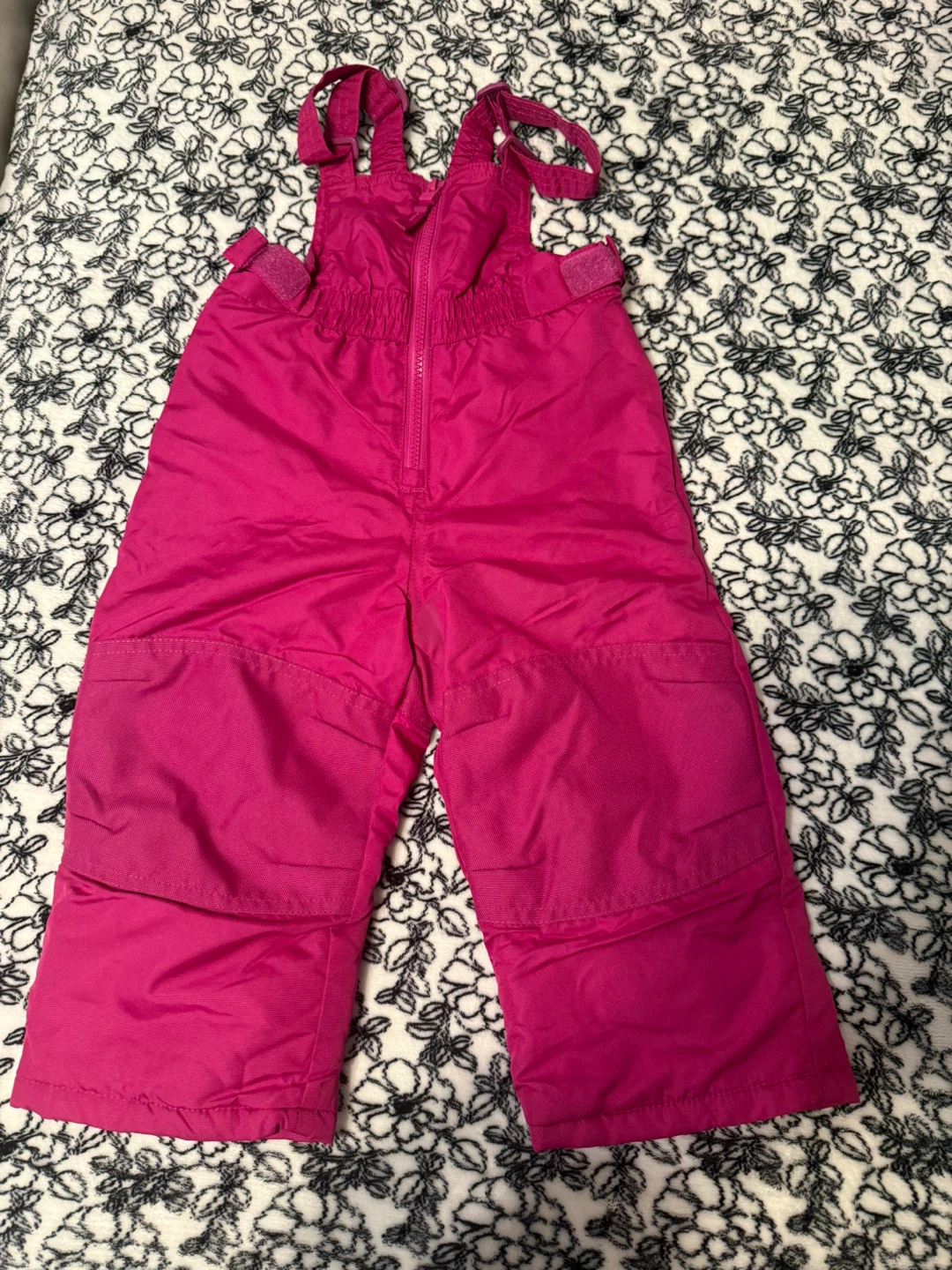 Pink Snow Bib Overalls for Kids 18 Months