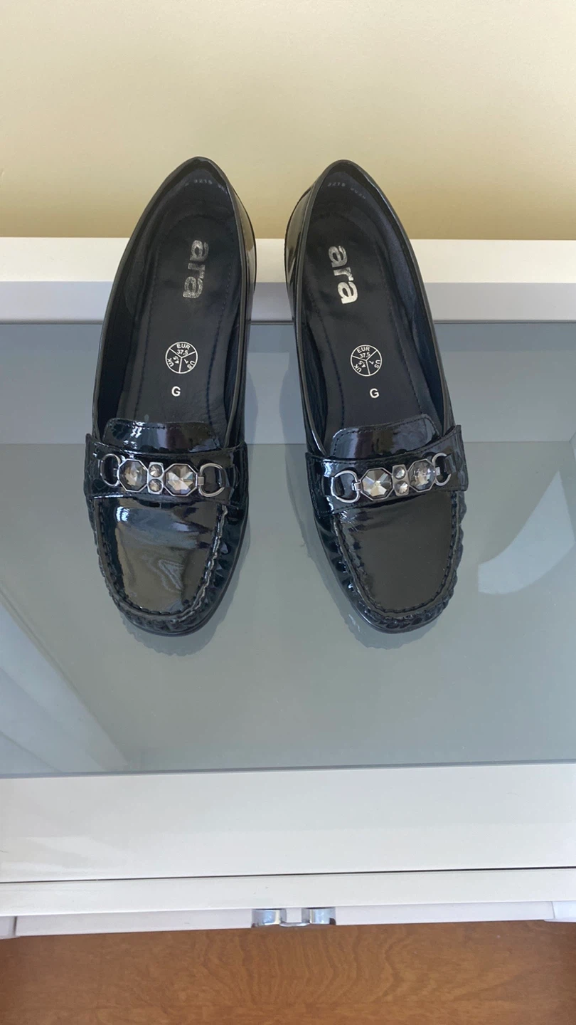 Ara Black Patent Loafers - Size 6 - photo 3
