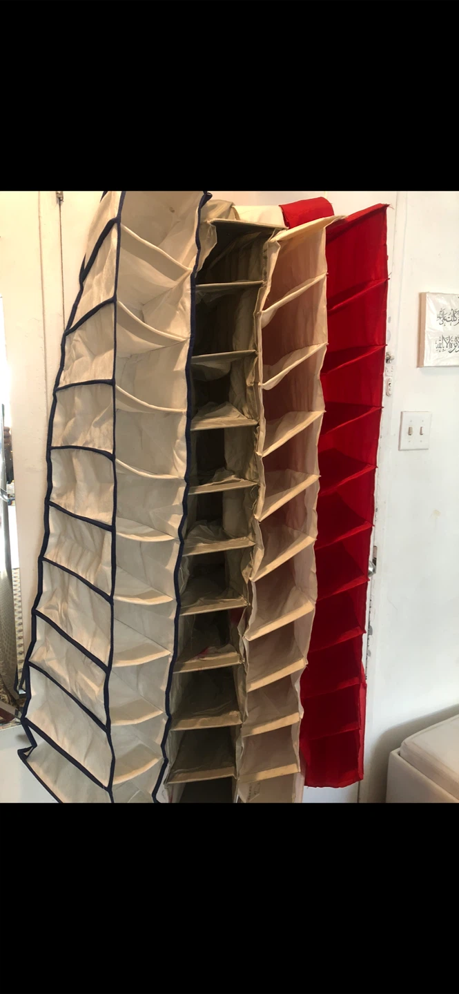 4 4 pieces Hanging Fabric Storage Organizer