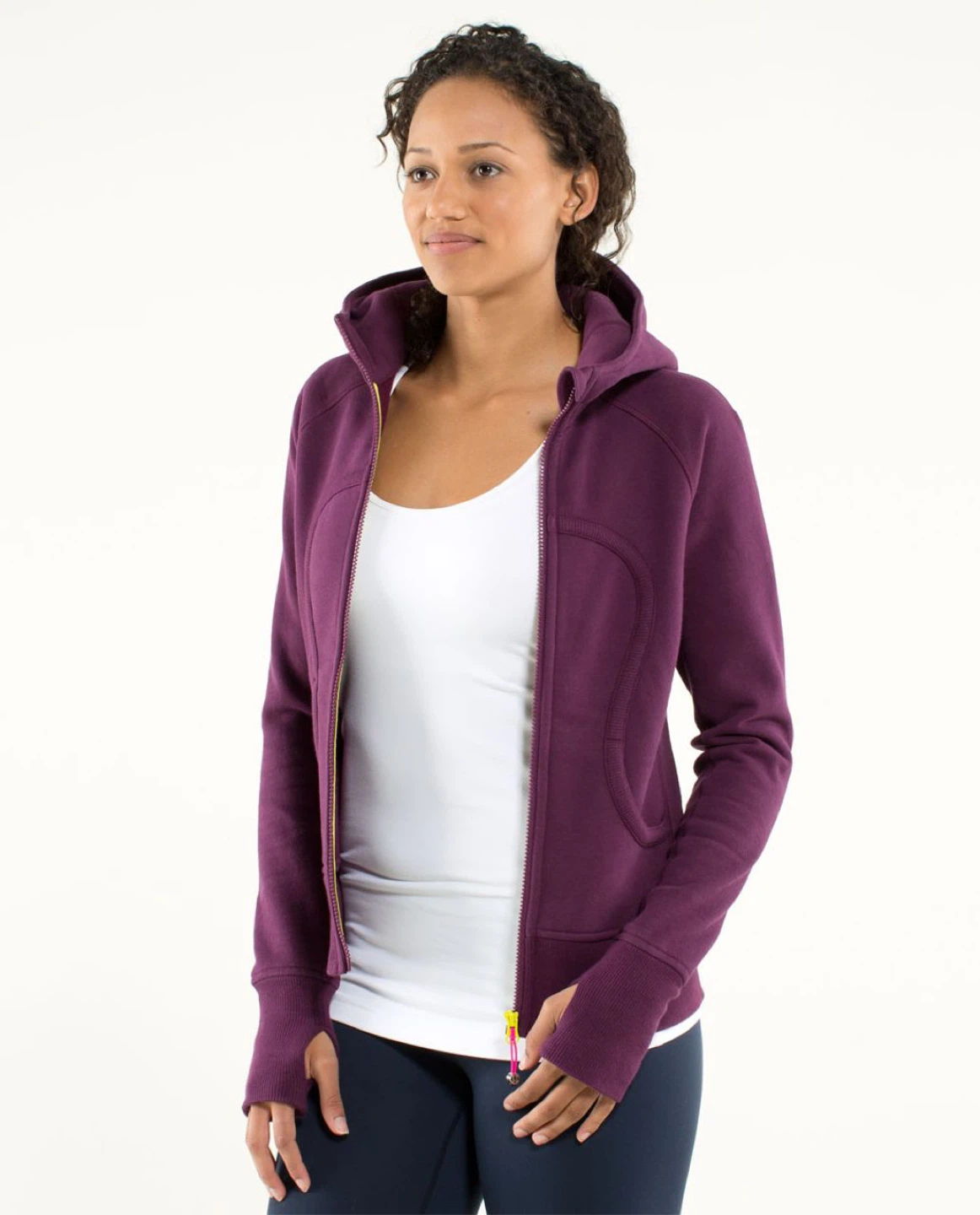 Purple Lululemon Scuba Stretch Lined Hood Zip-Up Hoodie Size 6 - photo 2