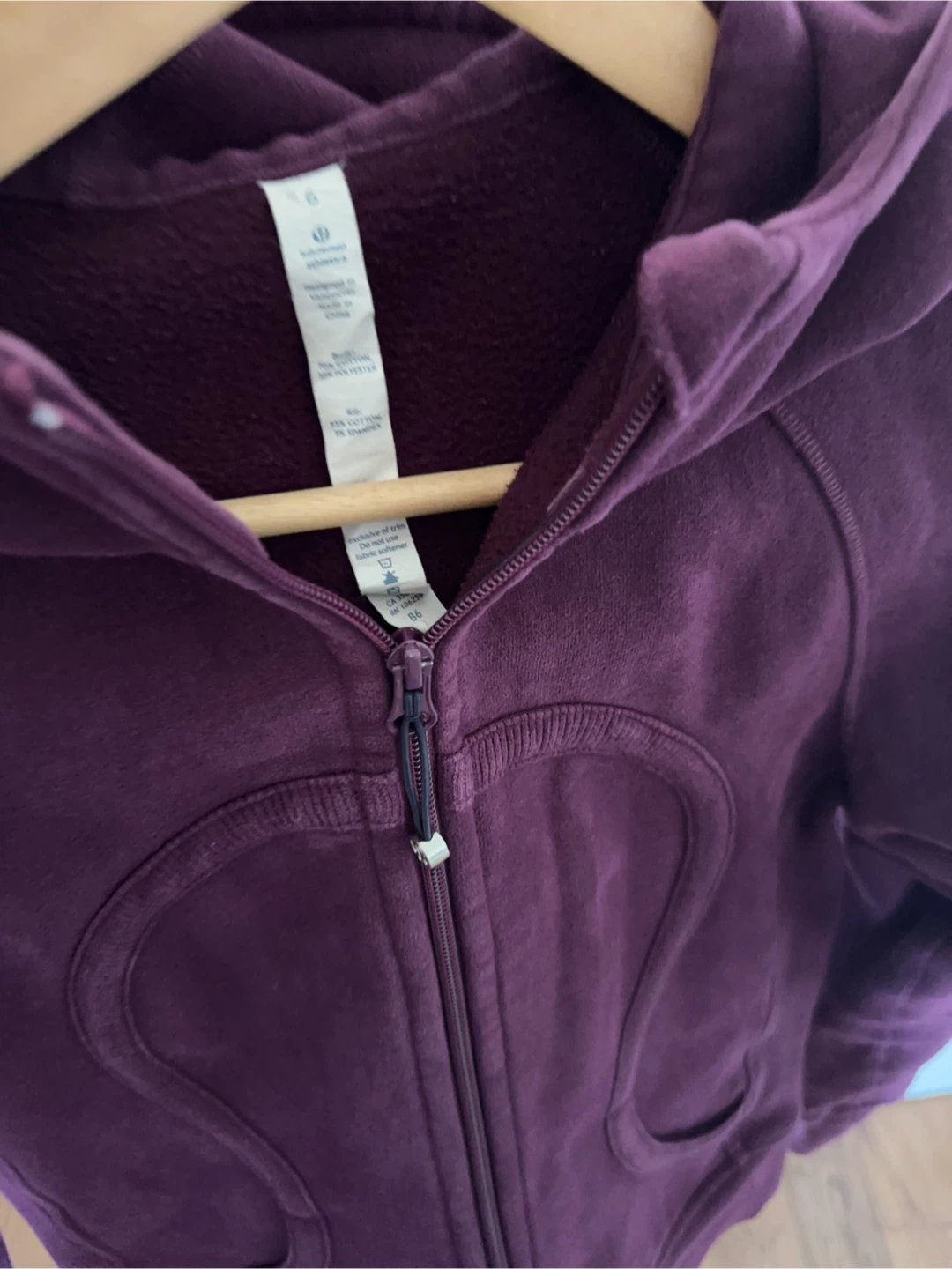 Purple Lululemon Scuba Stretch Lined Hood Zip-Up Hoodie Size 6 - photo 5