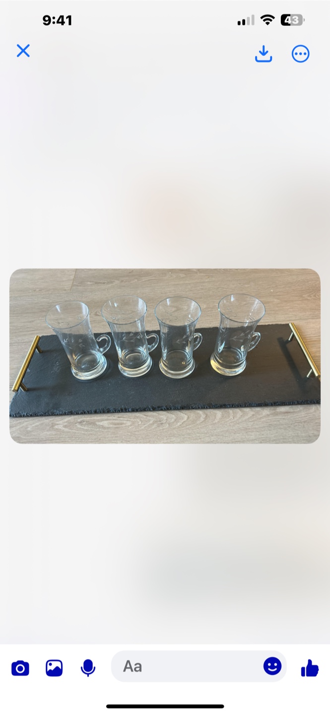 Slate Serving Platter with Gold Handles - photo 4